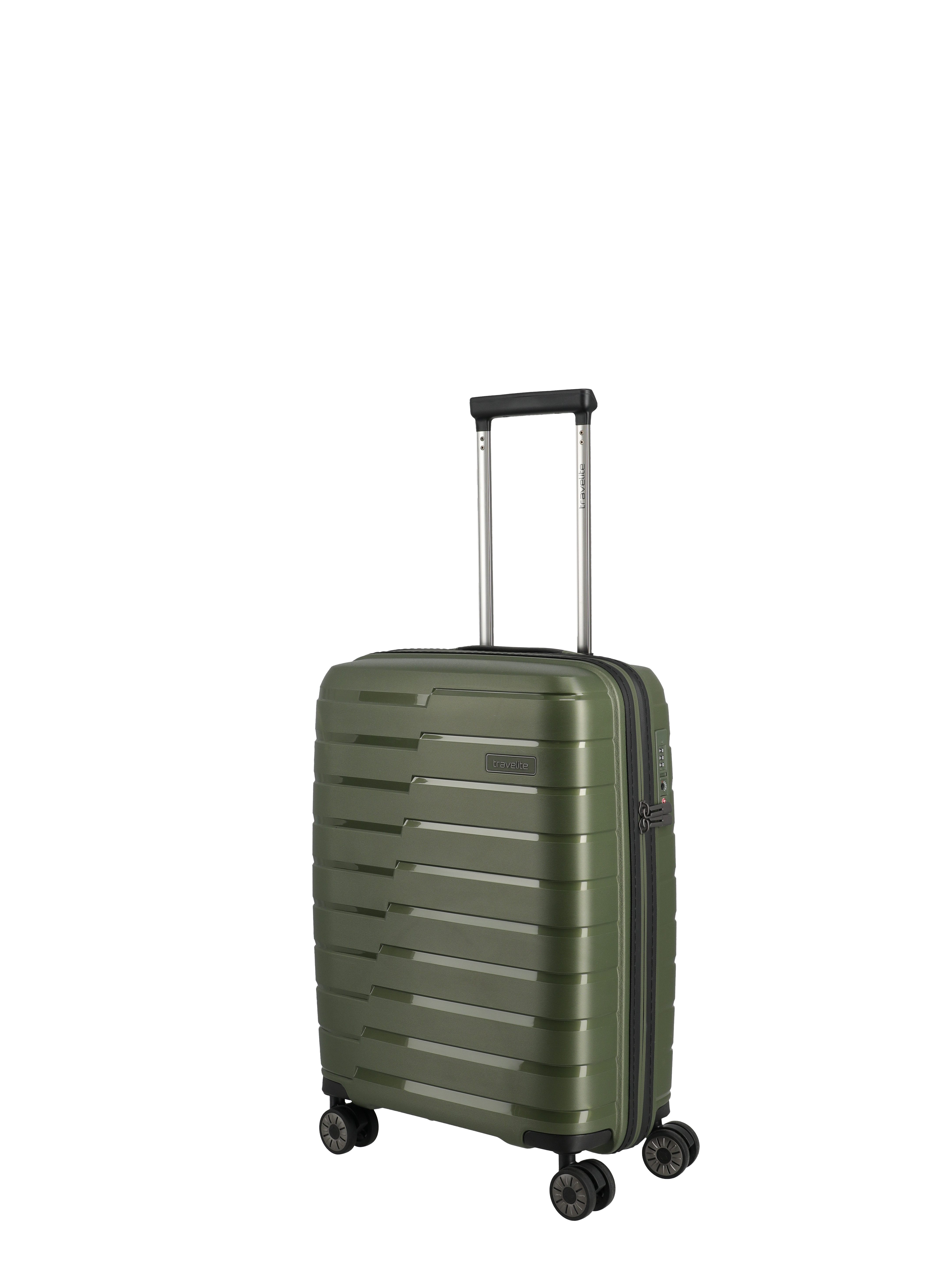 travelite Trolleyset AIR BASE 3-teilig Reisekoffer Hartschale, 4 Rollen, (Set), mit TSA-Schloss und bruchfester Polypropylen-Schale