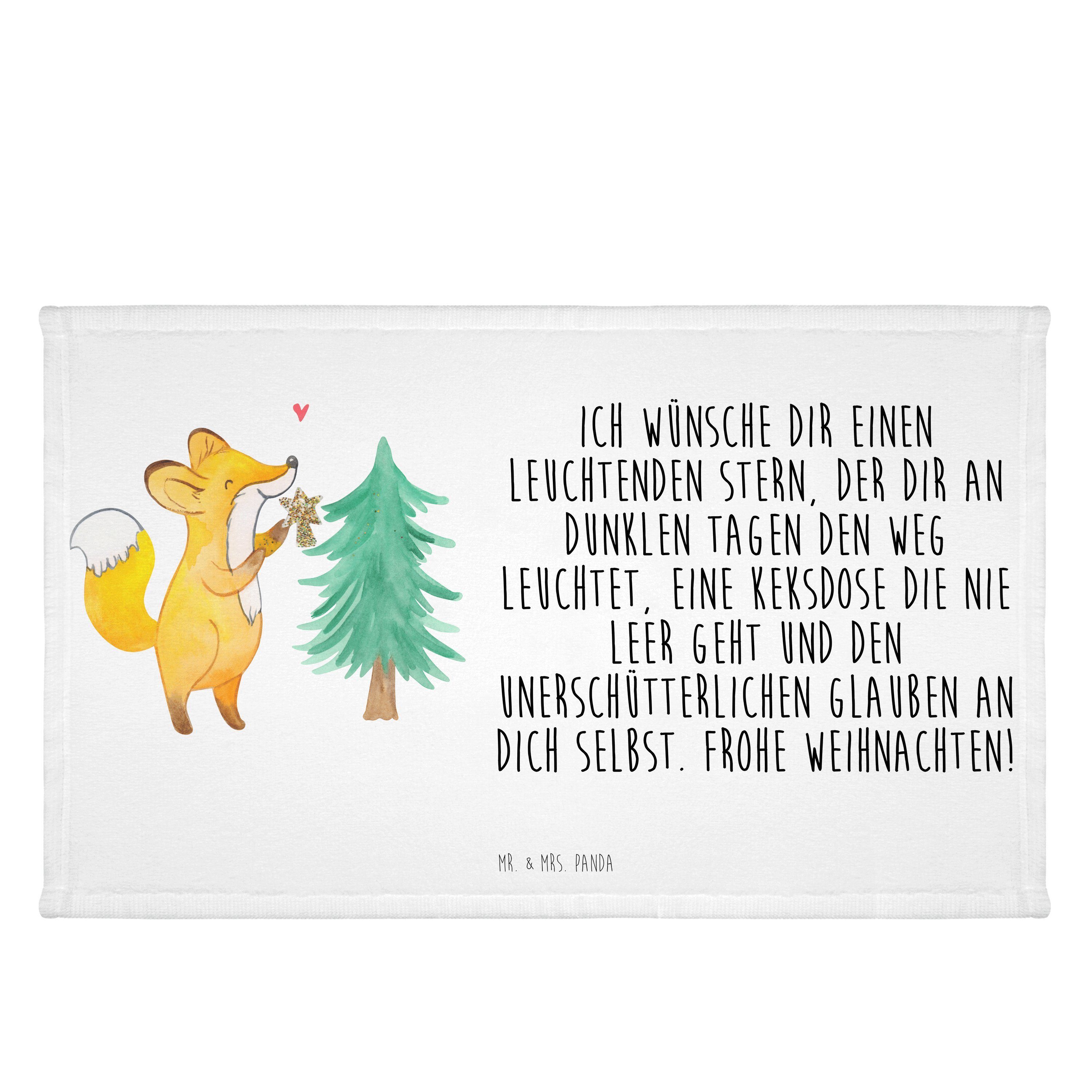 Mr. & Mrs. Panda Handtuch Fuchs Weihnachtsbaum - Weiß - Geschenk, Weihnachtsdekoration, Heilig, (1-St)