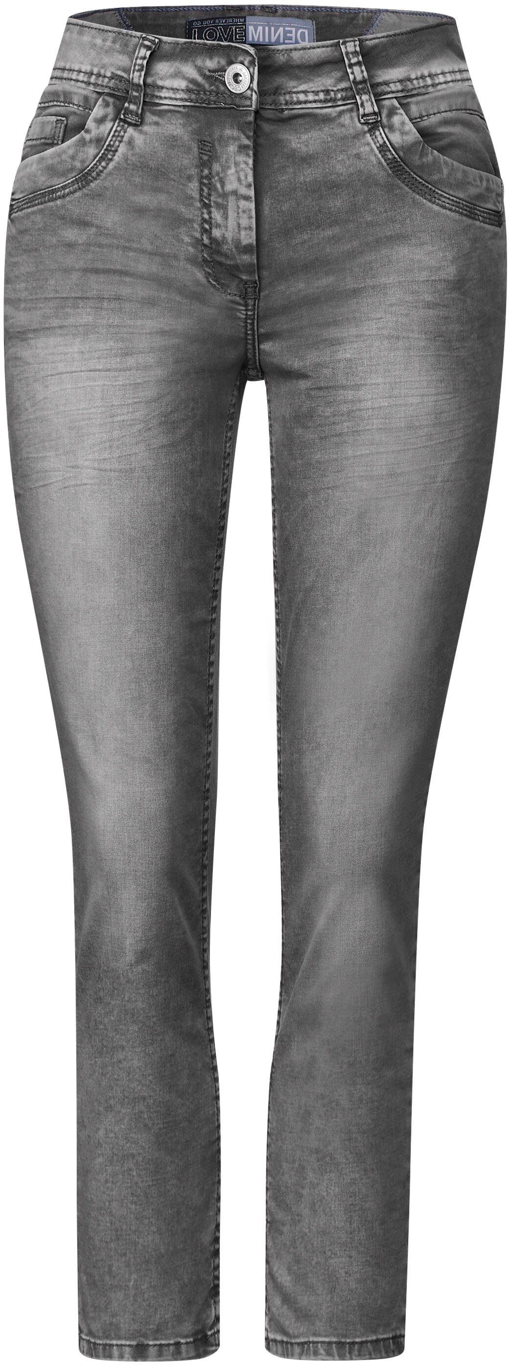 Cecil 5-Pocket-Jeans Schnitt mit Style Scarlett knöchelfreiem