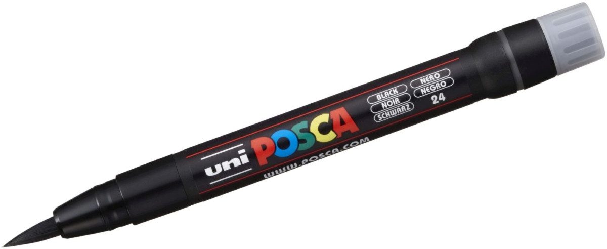 uni-ball Filzstift Fasermaler Uni Posca PCF-350 1-10mm schwarz