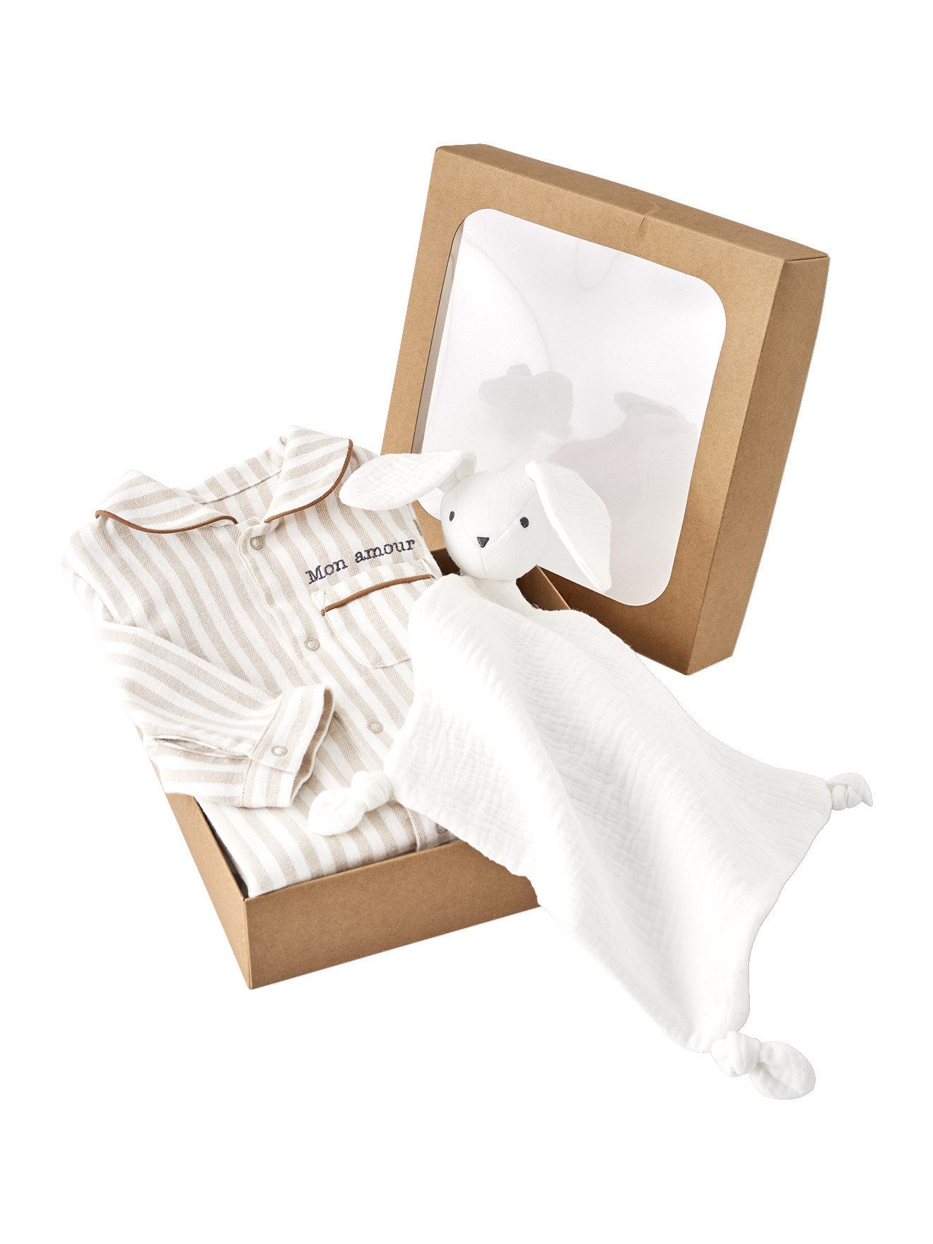 vertbaudet Schlafanzug Baby-Set: Ползунки & Schmusetuch, Flanell