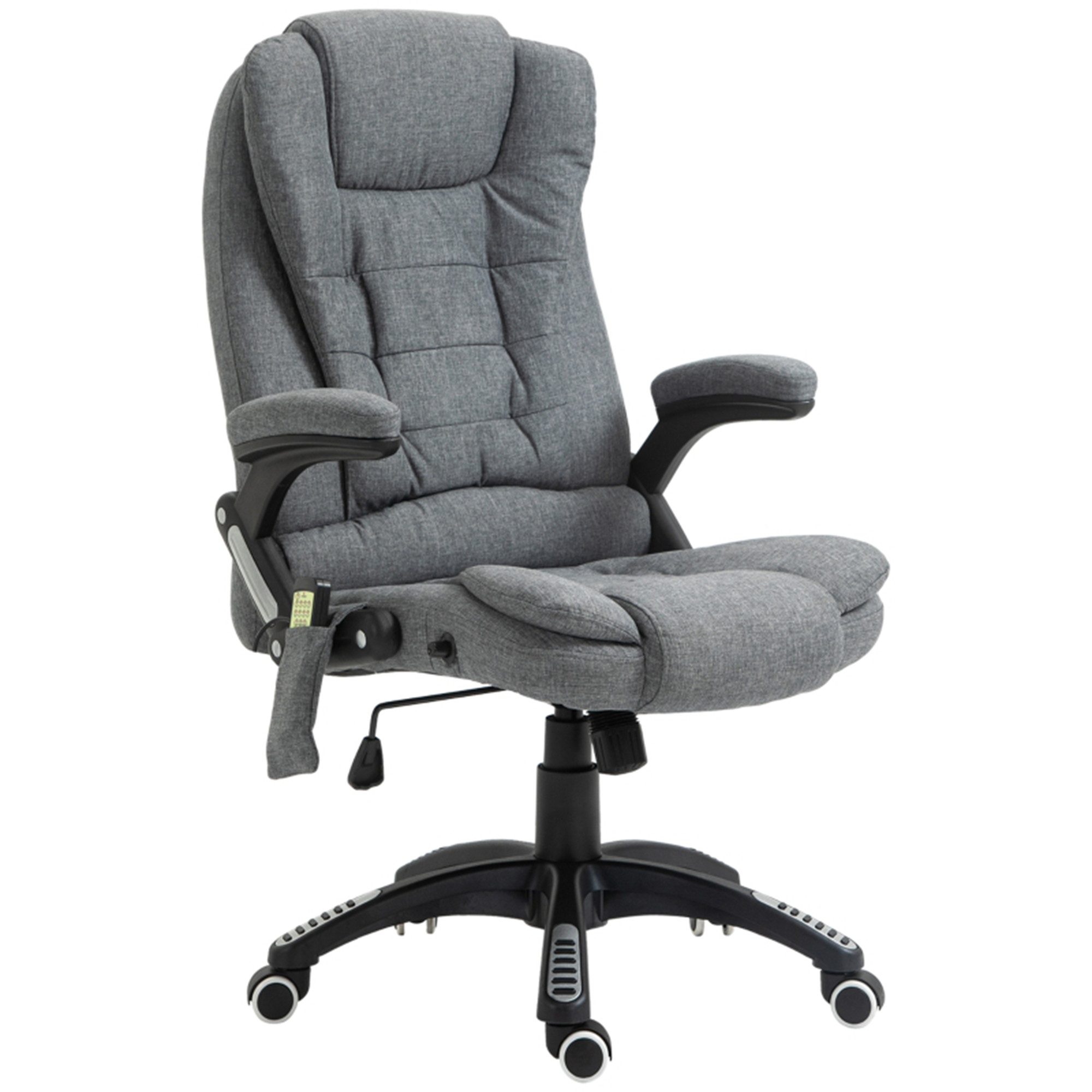 MC Star Bürostuhl Massagesessel Chefsessel höhenverstellbar ergonomisch massage Grau (67 x 74 x 116–126 cm)