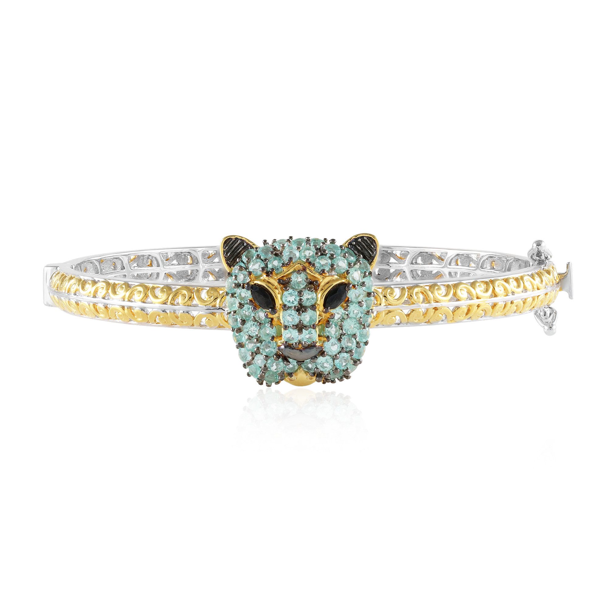 Cavill Silberarmband Grüner Fluorapatit Silber Armreif (1-tlg)