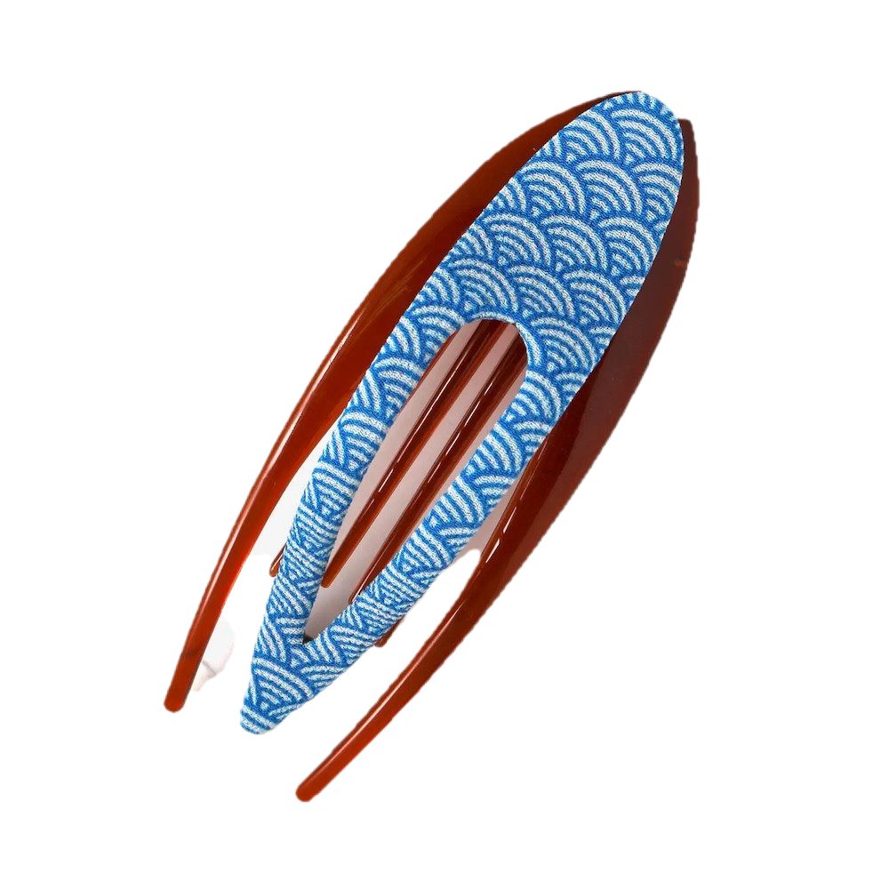 LK Trend & Style Haarclip Spange mittlerer Bogen für hochgesteckte Haare, wunderschön zum Dirndl, Jeans, Sommer Kleid, sehr vielseitig, Spange mit Stoff Überzug