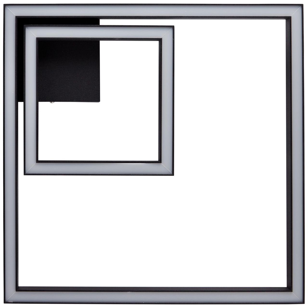 Brilliant Deckenleuchten Quon, Warmweiß, Lampe, Quon LED Wand- und Deckenleuchte 40x40cm schwarz, Metall/Kunsts