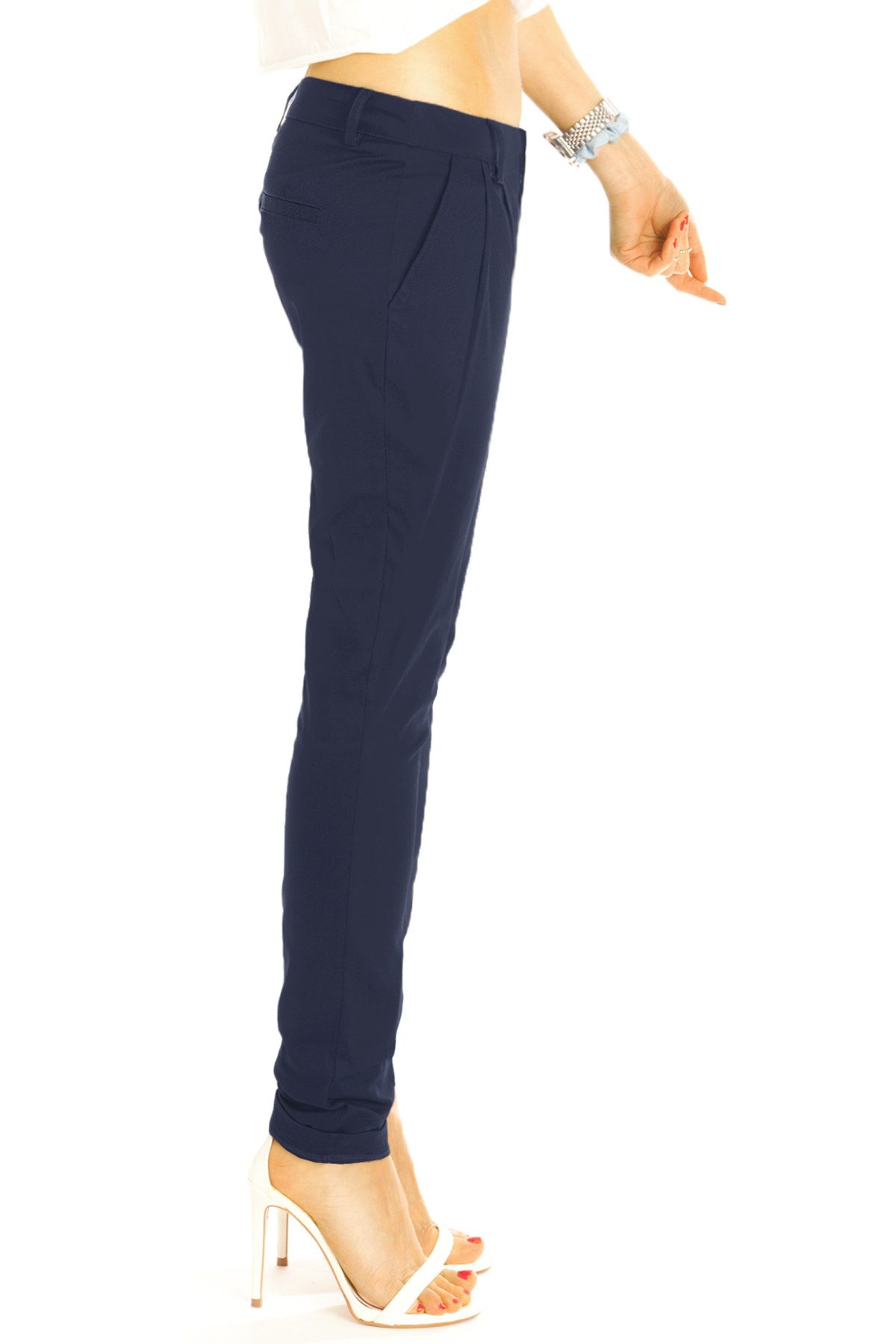 be styled Chinohose Tapered Stoffhose, Chino, Hüfthose mit Stretch - Damen - h20a-A – Bild 4 von 5