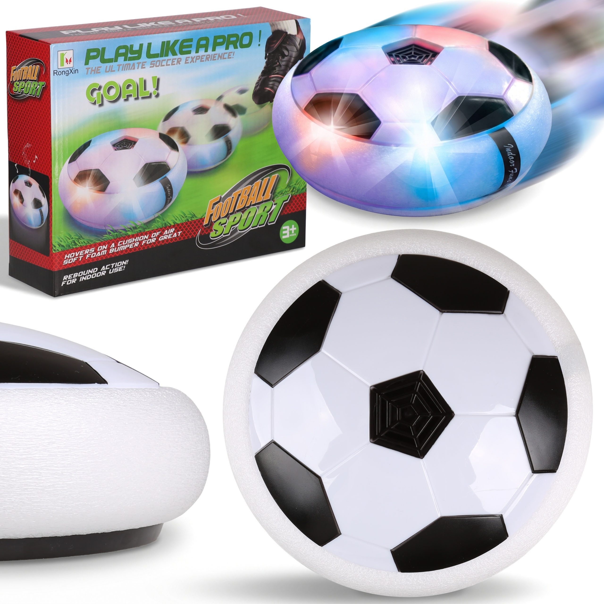 Sarcia.eu Fußball Schwebender Fußball mit LED-Licht und Sound, 18 cm