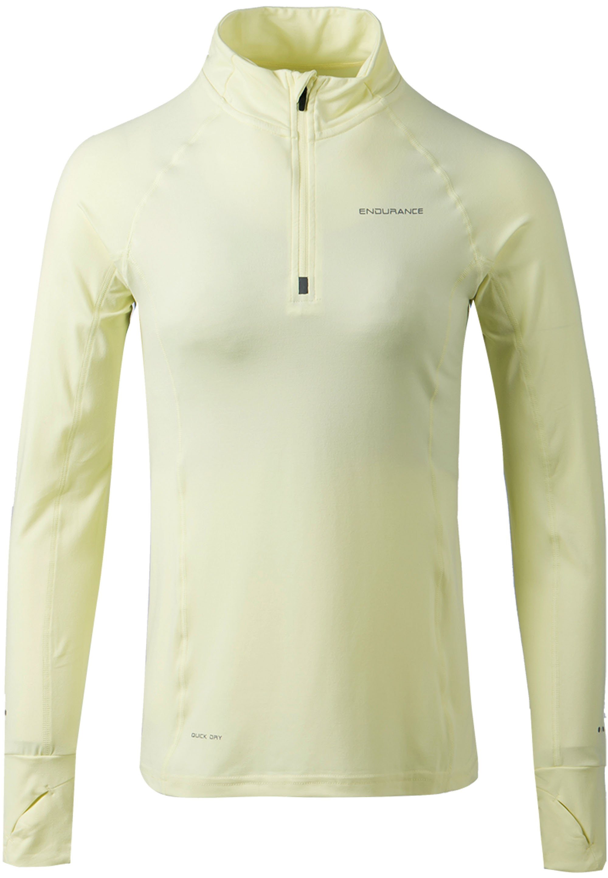 QUICK ENDURANCE V2 PERFORMANCE CANNA Funktionsshirt hellgelb mit (1-tlg) innovativer DRY Technologie