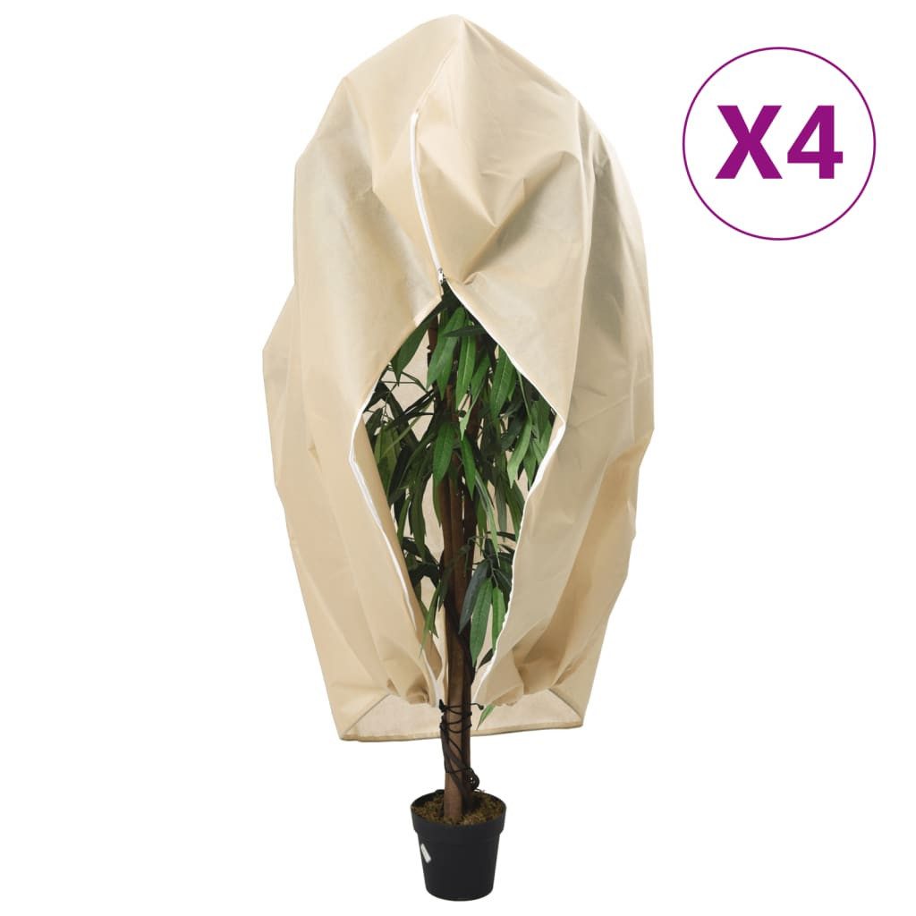 Thumbnail - vidaXL Winterschutzvlies, Wintervlies mit Reißverschluss 4 Stk. 70 g/m² 3,93x3 m