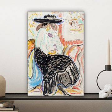 OneMillionCanvasses® Gemälde Kunst - Frau - Abstrakt - Alte Meister, (1 St), Leinwandbild fertig bespannt inkl. Zackenaufhänger, Gemälde, 20x30 cm