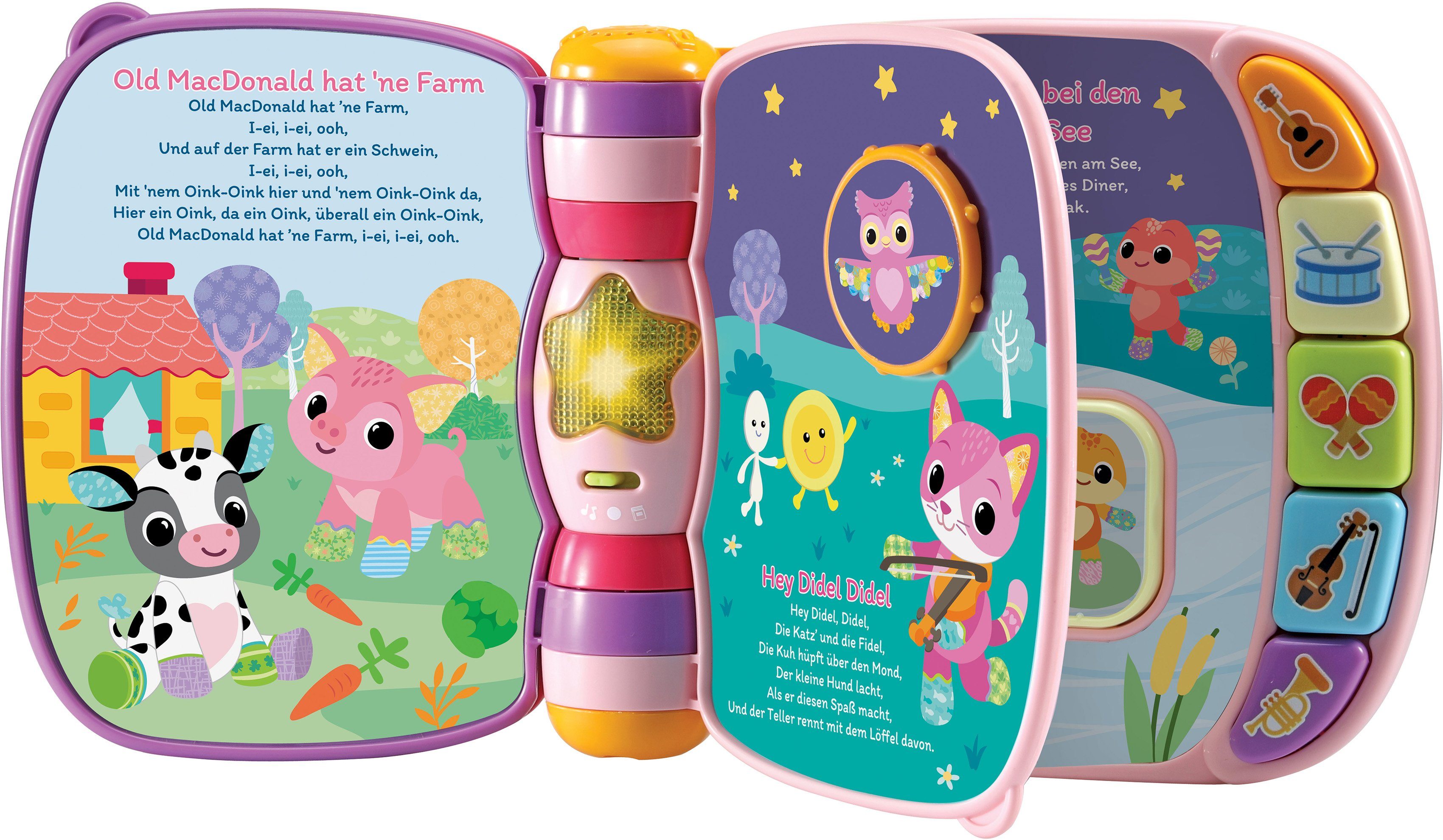 Vtech® Kinderbuch VTechBaby, Mein erstes Liederbuch, rosa, mit Licht und Sound