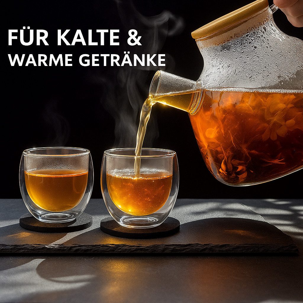 Alpha Electronics Glasuntersetzer Filz-Untersetzer, Zubehör für Wohnzimmertisch, Couchtisch, Küchenablage uvm., Sparset, 12-tlg., Pflegeleicht, strapazierfähig