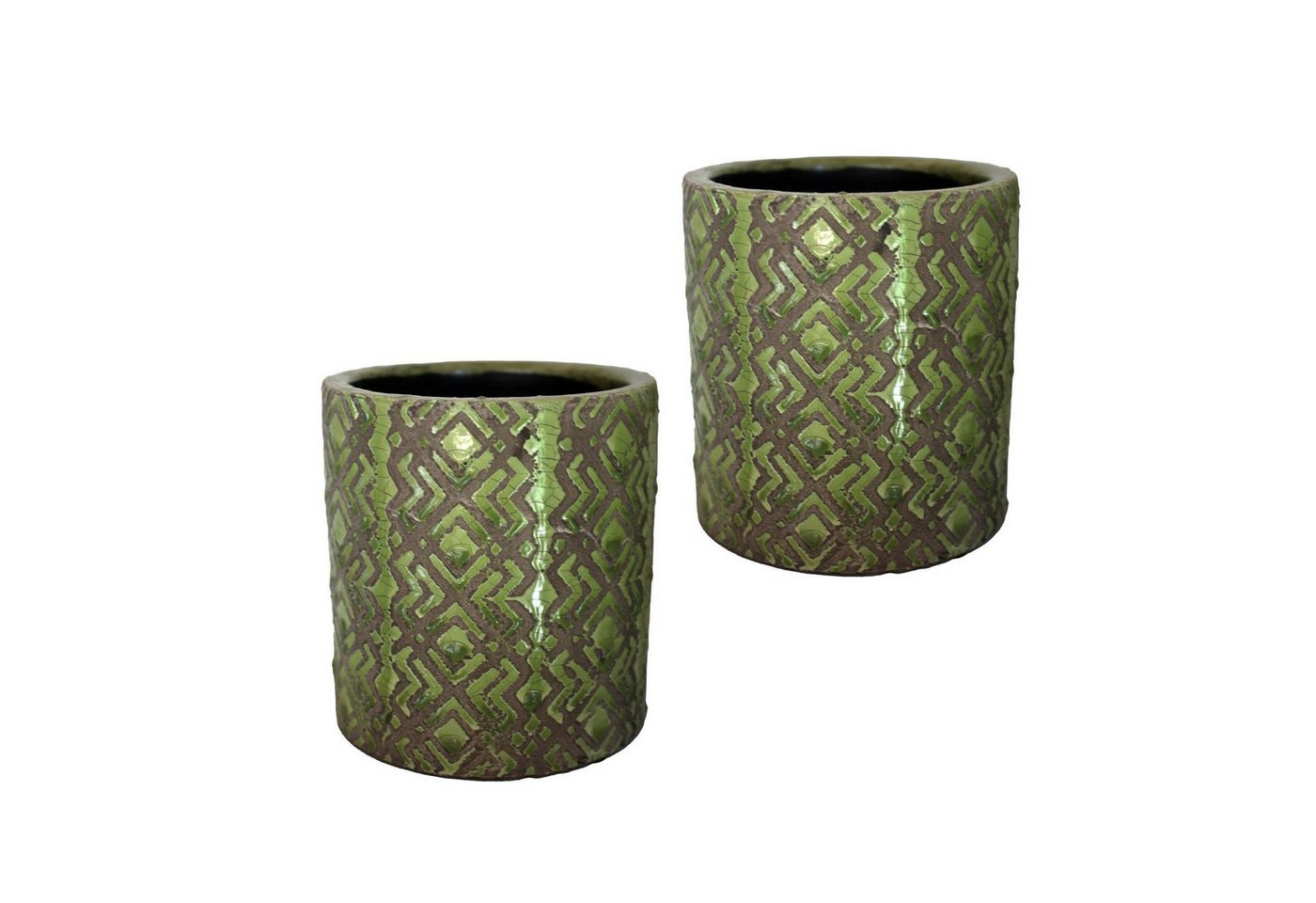 Thumbnail - Cosy Home Ideas Übertopf 2 er Set Übertöpfe Keramik geometrisch gemustert Pflanztöpfe (Set, 2 St., Set aus 2 identischen...