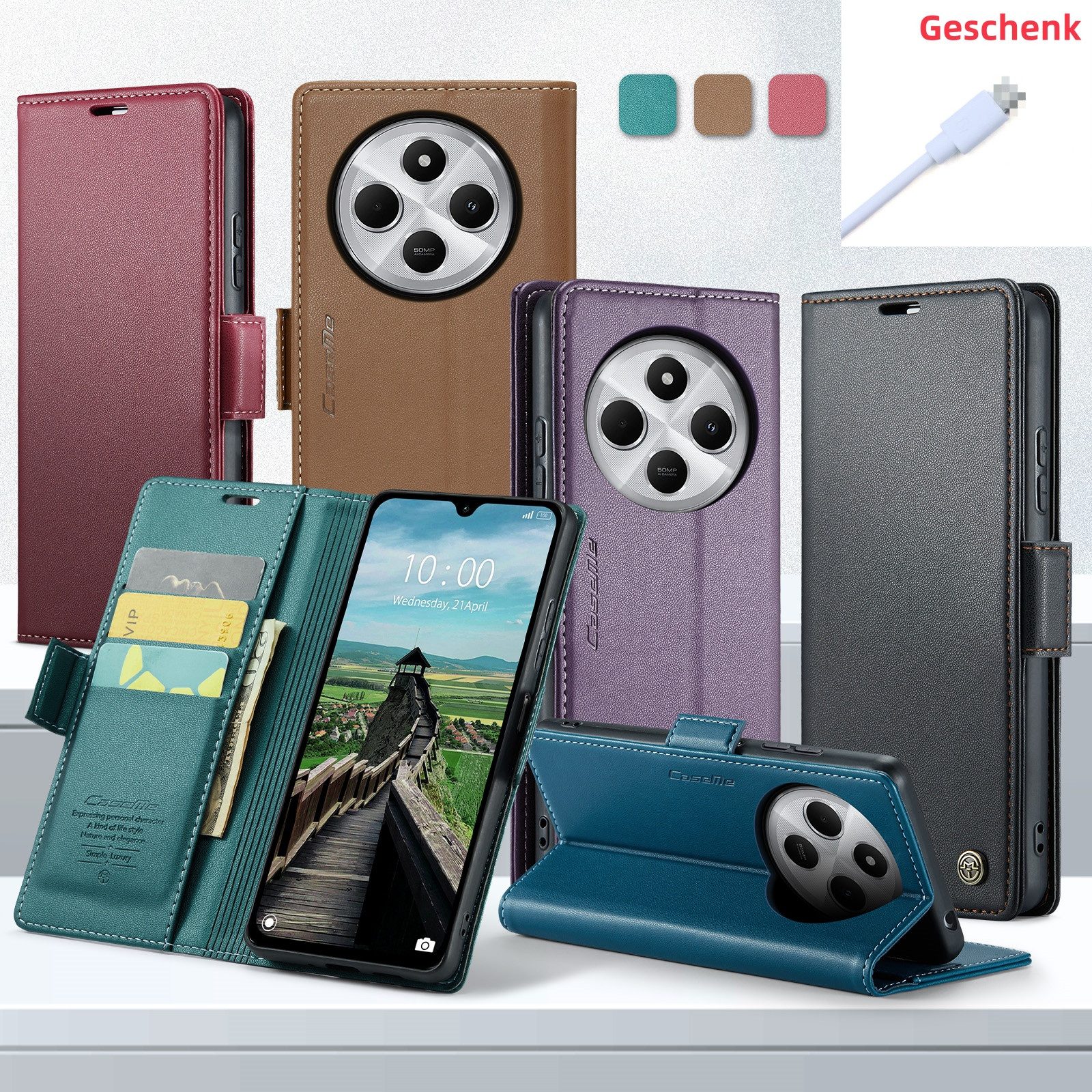 trends for living Handyhülle Magsafe Leder Hülle für Redmi K70E 14C 13C 12C 11A K50 Ultra K30S 30S