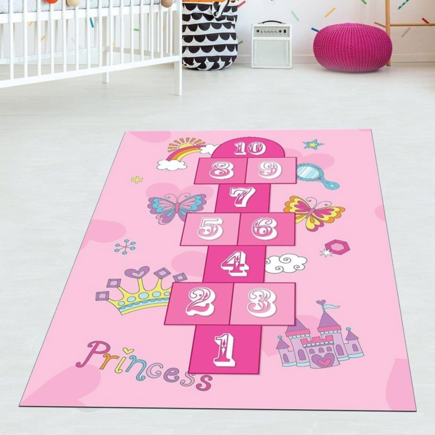 Jungengel Textilien Kinderteppich Läufer Rosa Teppichläufer günstig online kaufen