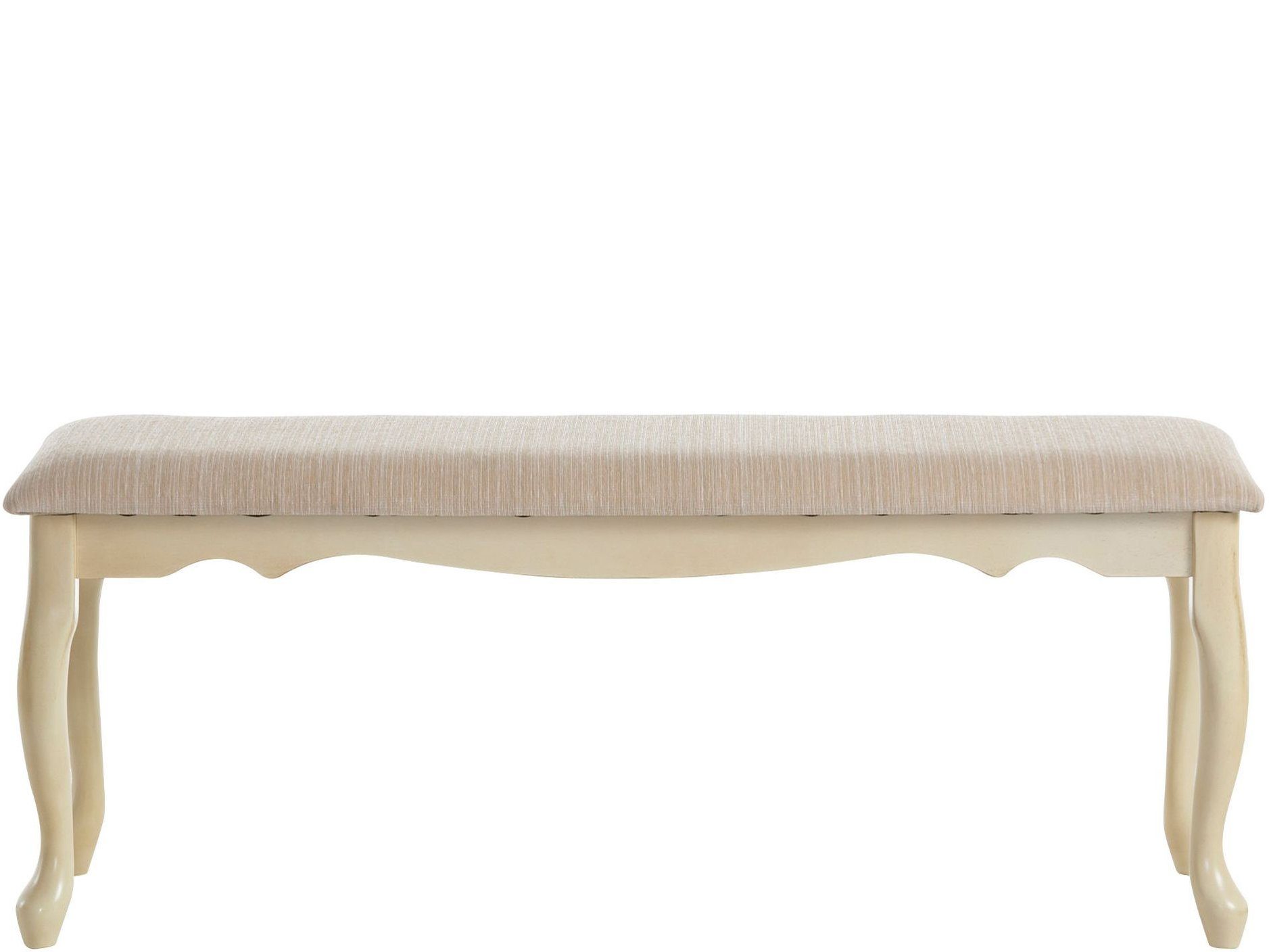 loft24 Bank Charles, Sitzbank mit Polsterkissen aus Webstoff, FSC®-zertifiziert, 120 cm