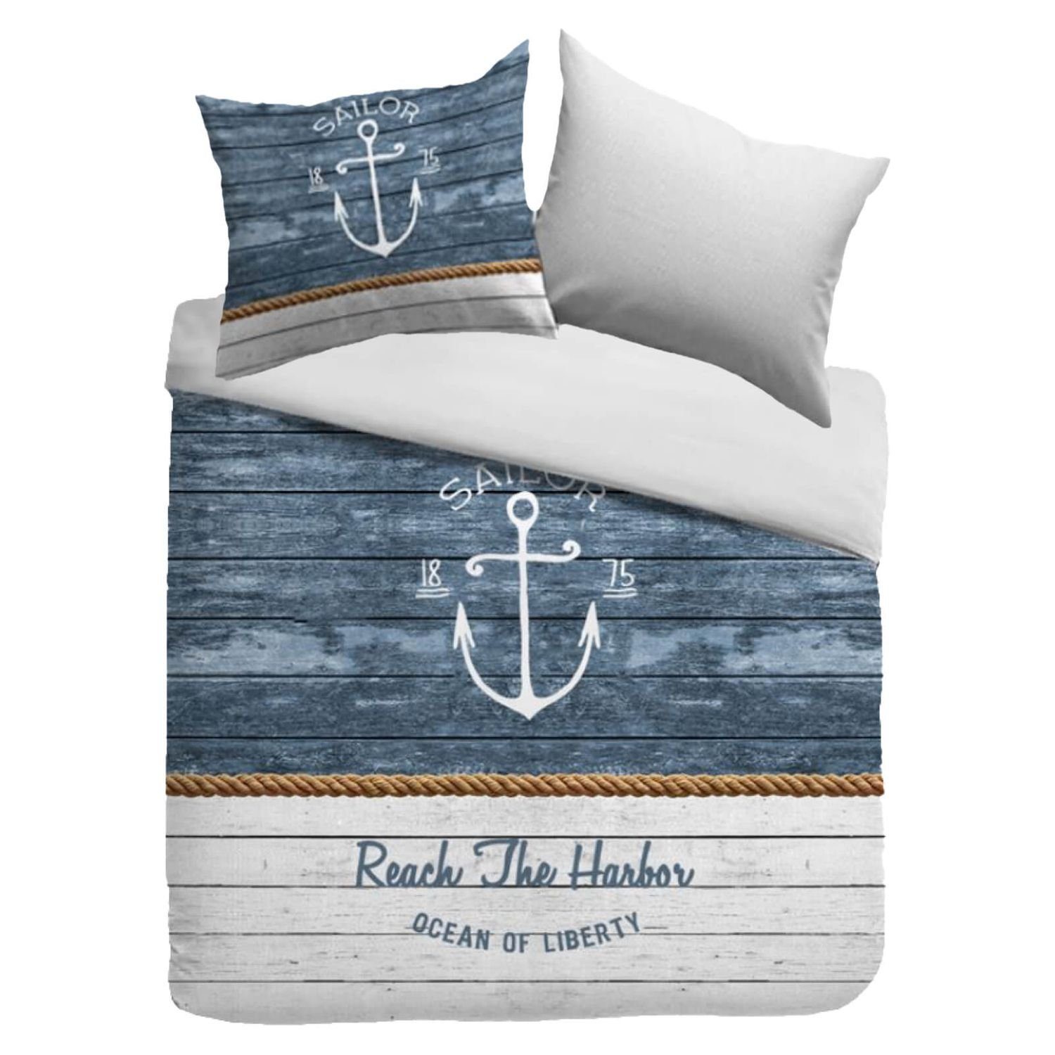 Sognamo Bettwäsche Skjern Multi, Renforcé, 2 teilig, Seefahrt, Ozean, Hafen günstig online kaufen