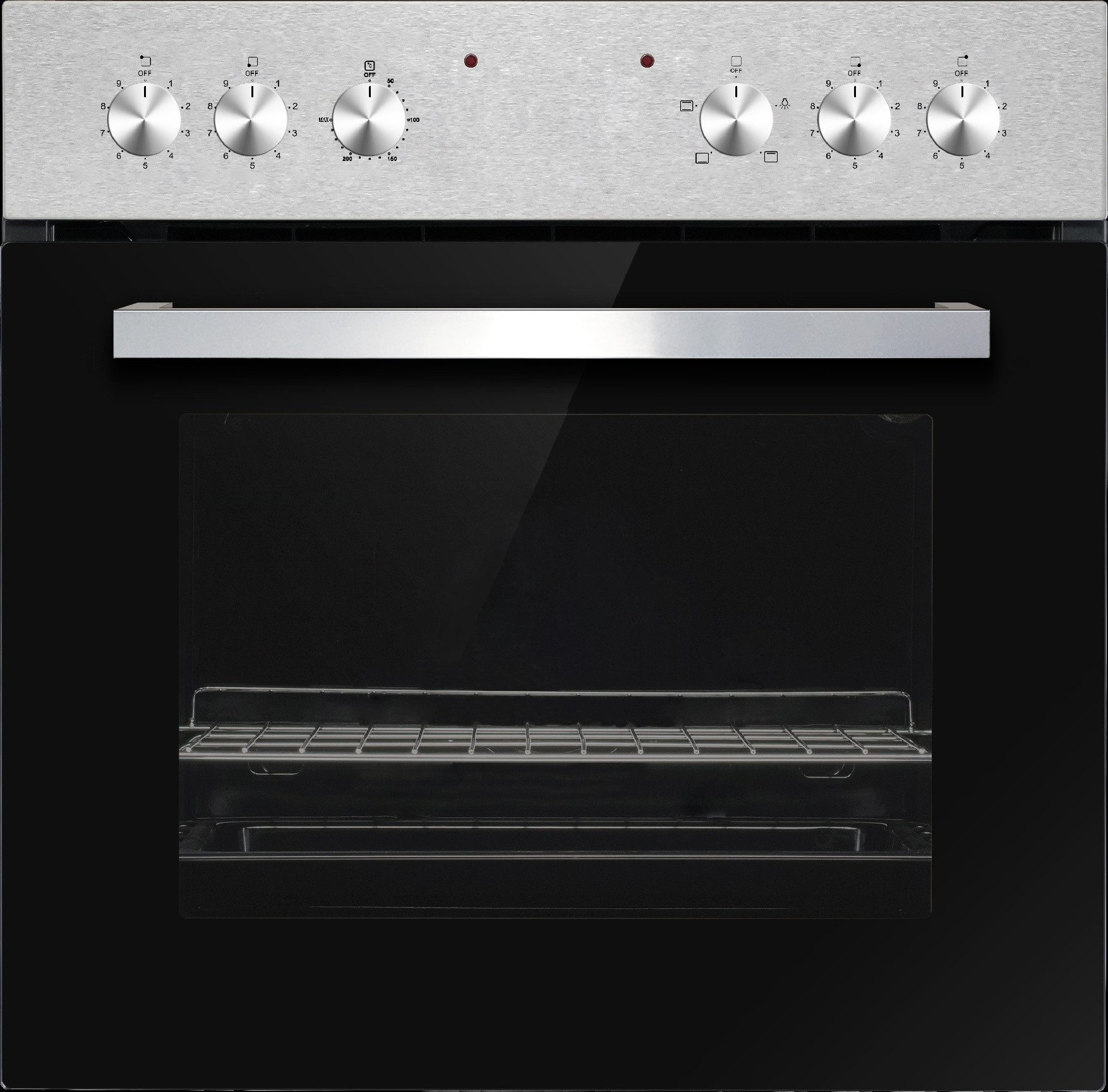 PKM Elektro-Herd-Set Einbauherdset EHS3IX, Glaskeramik 65 Liter 4 Zonen Kochfeld