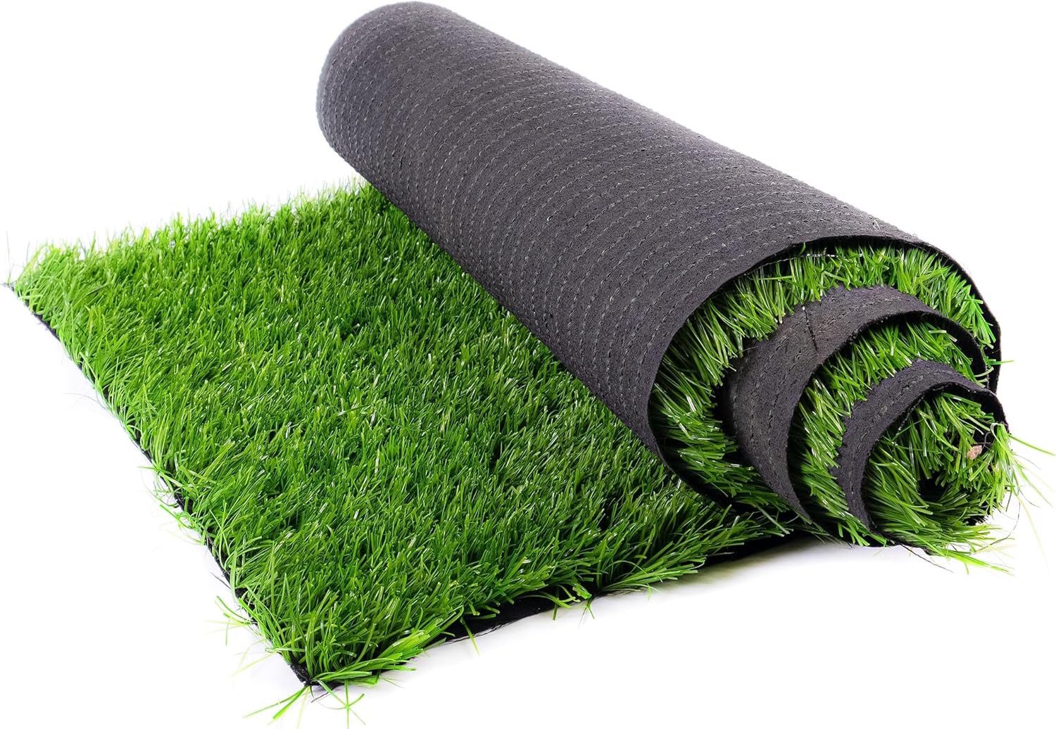 Blumixx Kunstrasen 1x4 m Grasteppich UV-beständig für Balkon Terrasse Garten, 25 mm Flor - zuschneidbar - Drainagelöcher - Doppelträger