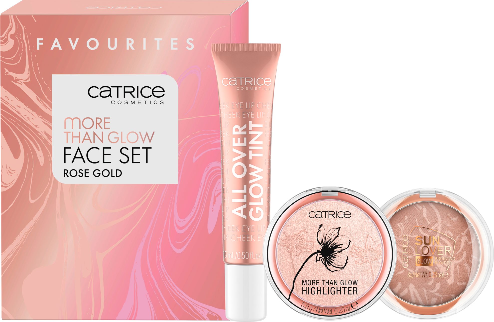 Catrice Make-up Set More Than Glow Face Set Rose Gold, 3-tlg.