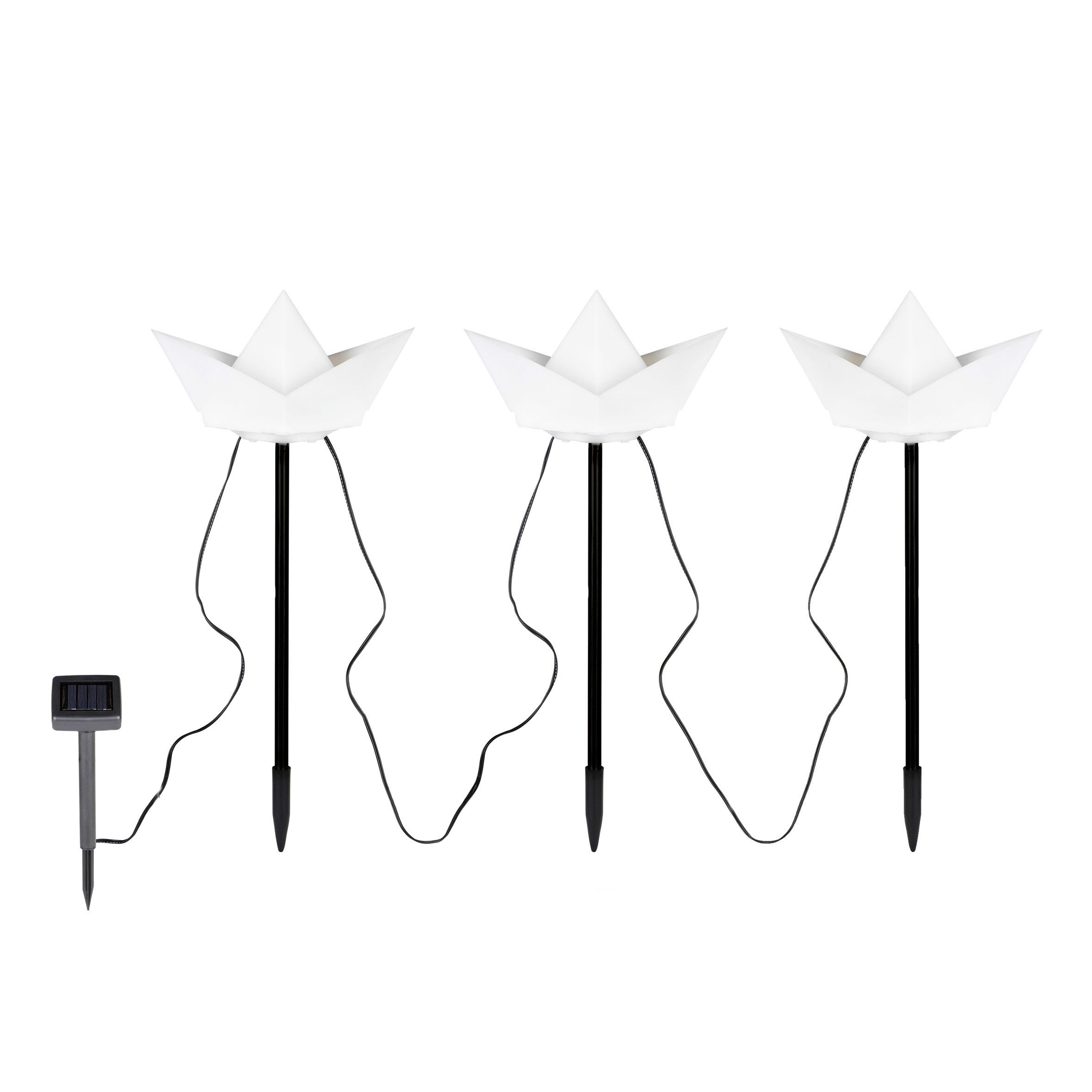 Spetebo LED Solarleuchte Solar Gartenstecker "Papierboot" günstig online kaufen