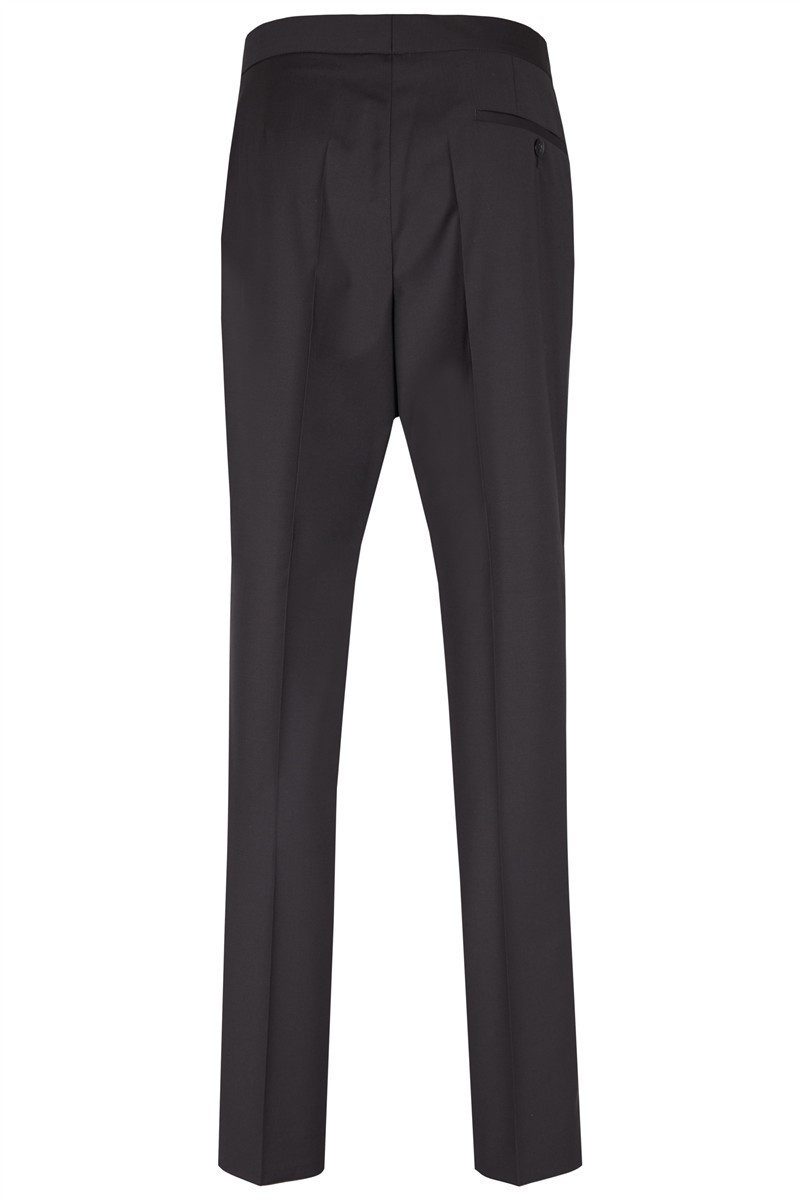 Wilvorst Anzughose Wilvorst CLASSICs Herren Smokinghose Modern-Fit Schwarz