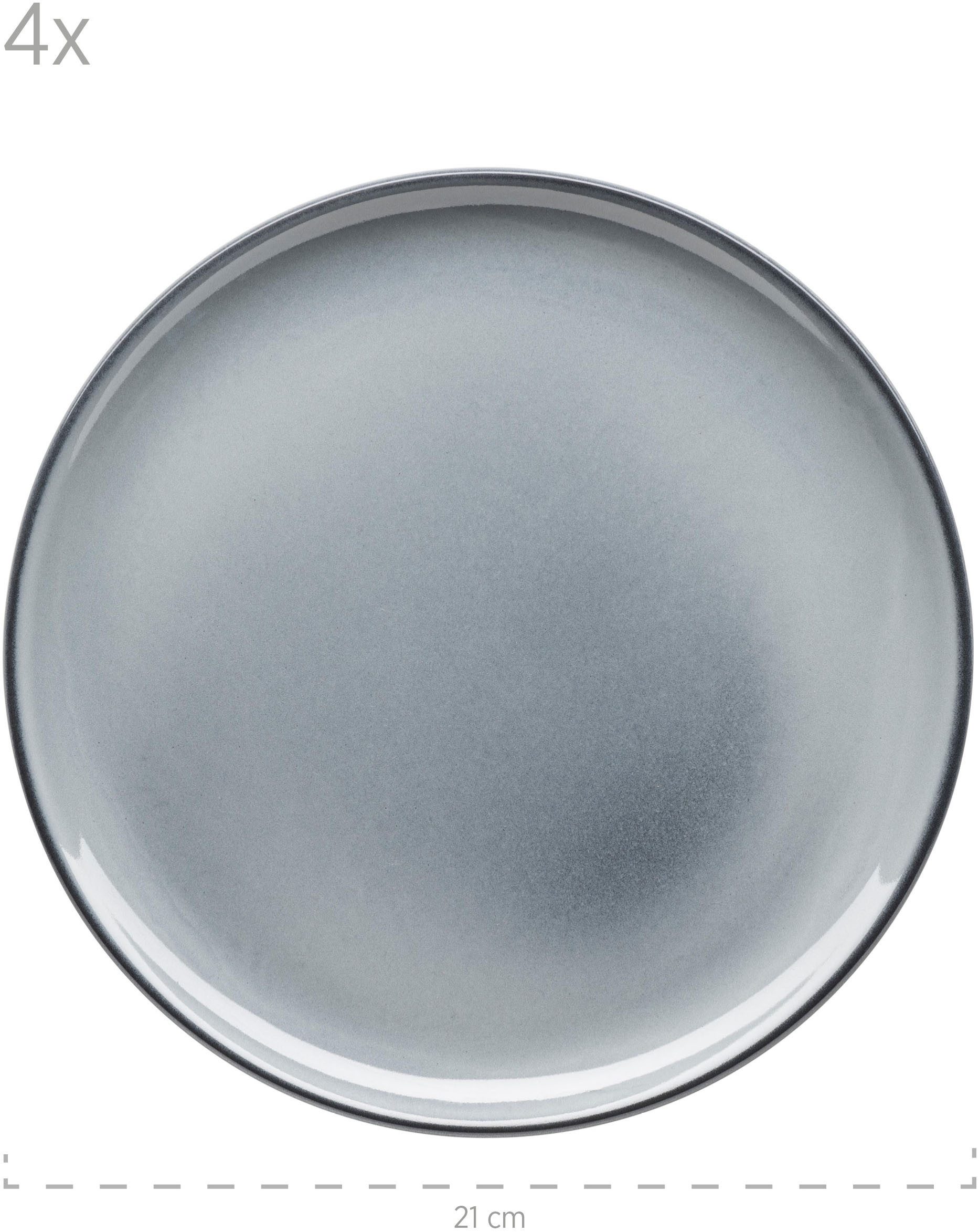 MÄSER Frühstücks-Geschirrset LIVIO, Frühstücks Set, Steinzeug (12-tlg), 4 Personen, Steinzeug, Geschirr-Set, Service