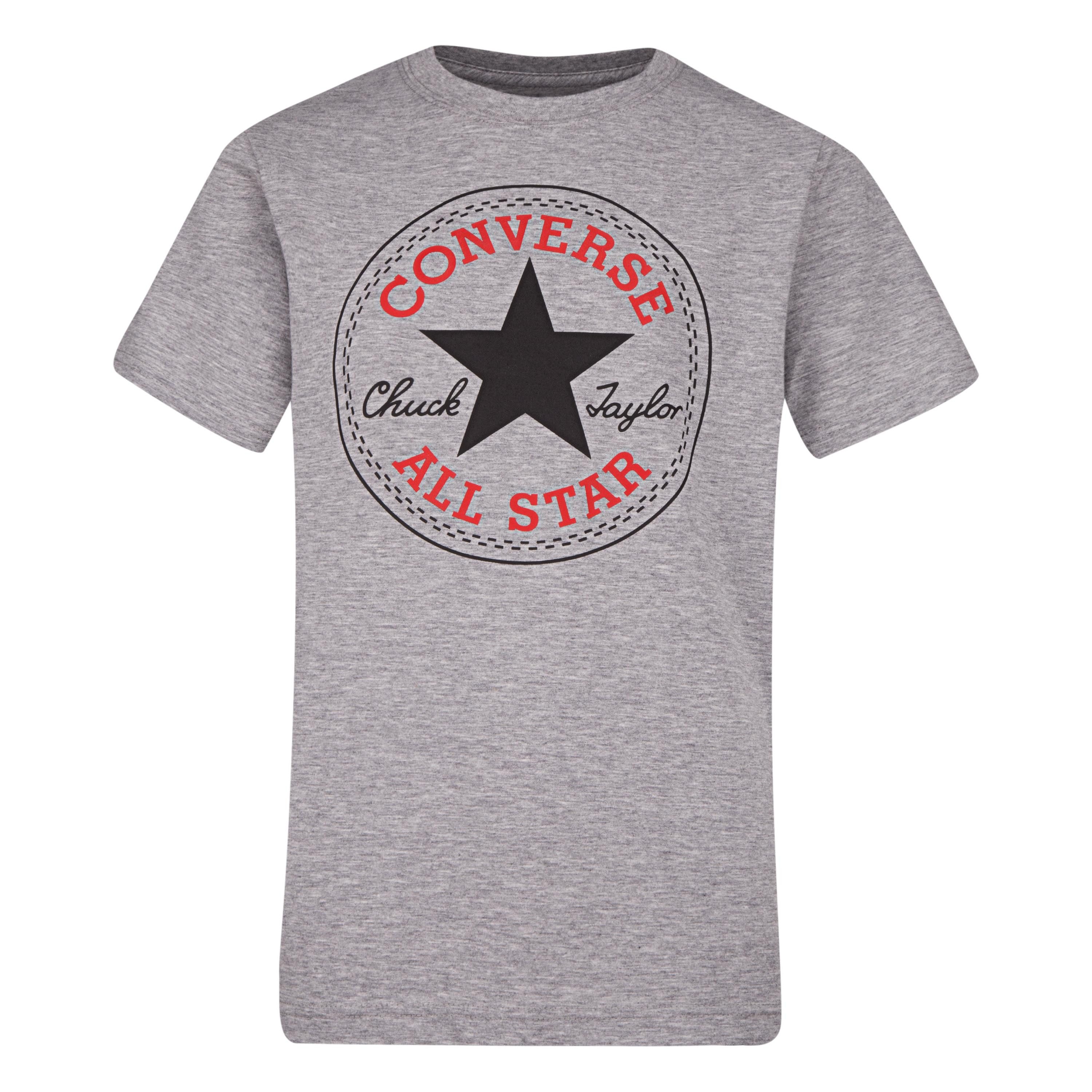 Converse Kurzarmshirt für Kinder Kurzarm, sportlicher Stil, mit Logodruck, elastisches Material