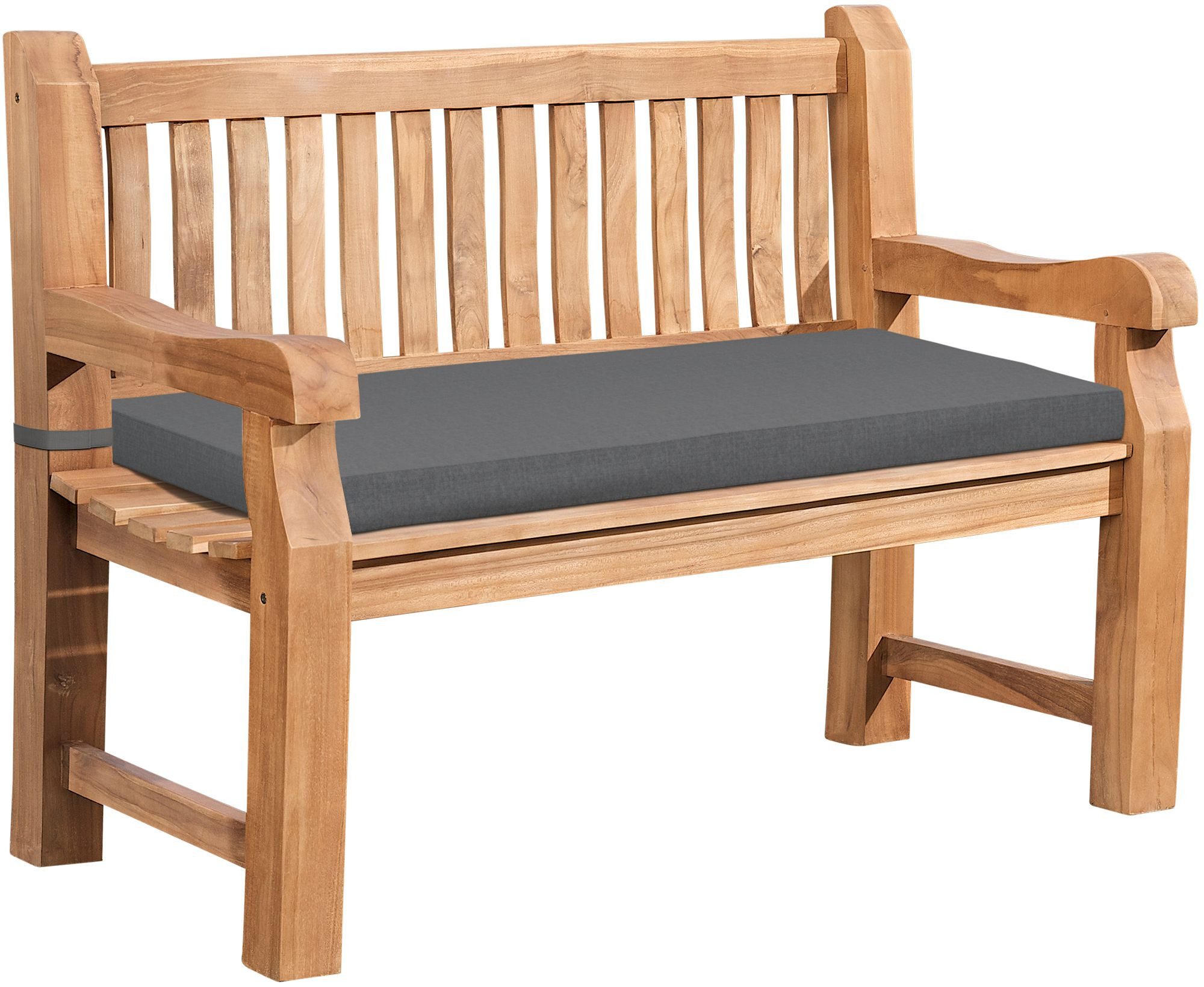 furnicato Gartenbank Naturholz Bank Jackson 150x61x93 cm dunkelgrau (1-St)