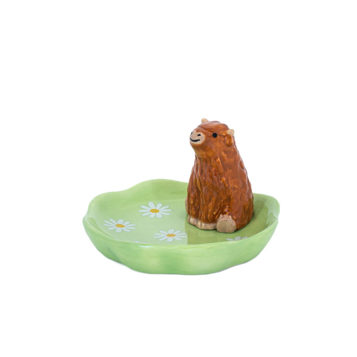 Sass & Belle Schmuckablage Schmuckteller Capybara Highland Cow (Keramik, 1 St., Schmucktablett), ca. Ø 10 cm x 6 cm
