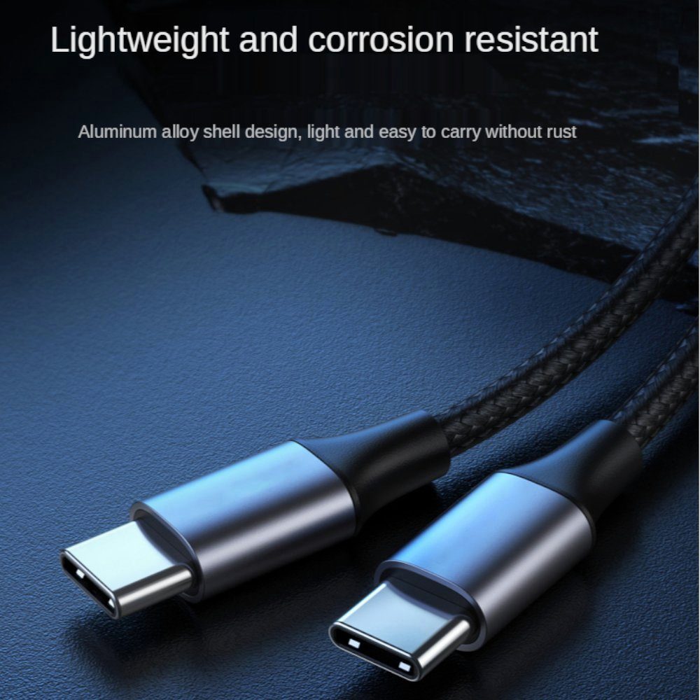 TradeNation USB C auf USB C Ladekabel 1m 2m Kabel Schnell 60W für Samsung Apple USB-Kabel, USB-C, USB-C (100 cm), 60W – Bild 5 von 5