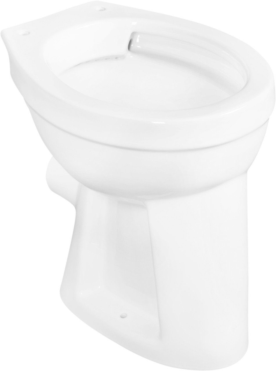 CORNAT Tiefspül-WC Cornat Stand WC Flachspüler spülrandlos erhöht