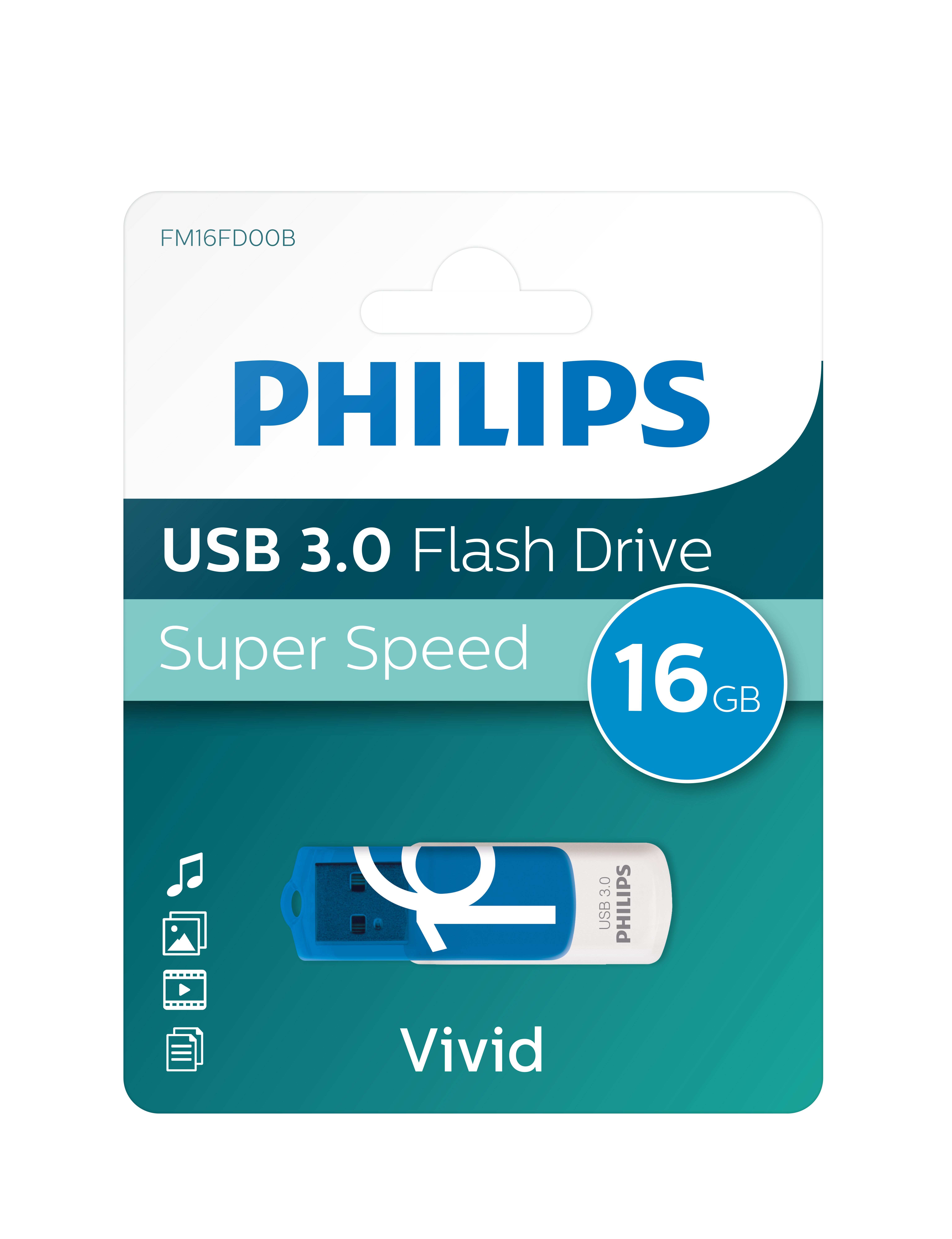 Philips Philips USB Stick 3.0 Vivid 16 GB USB-Stick (USB USB 3.0)