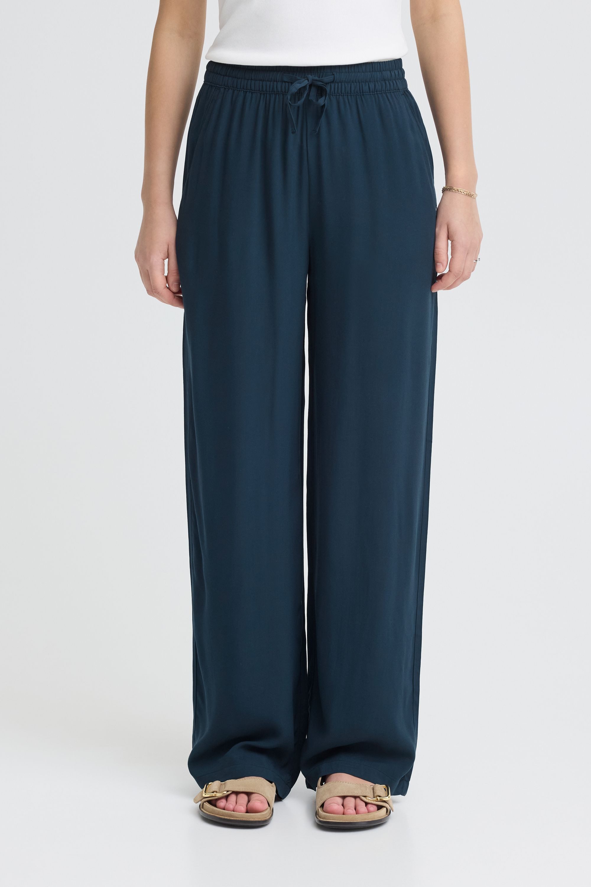 OXMO Relaxhose OXElvy Leichte Stoffhose aus Viskose - Loose Fit