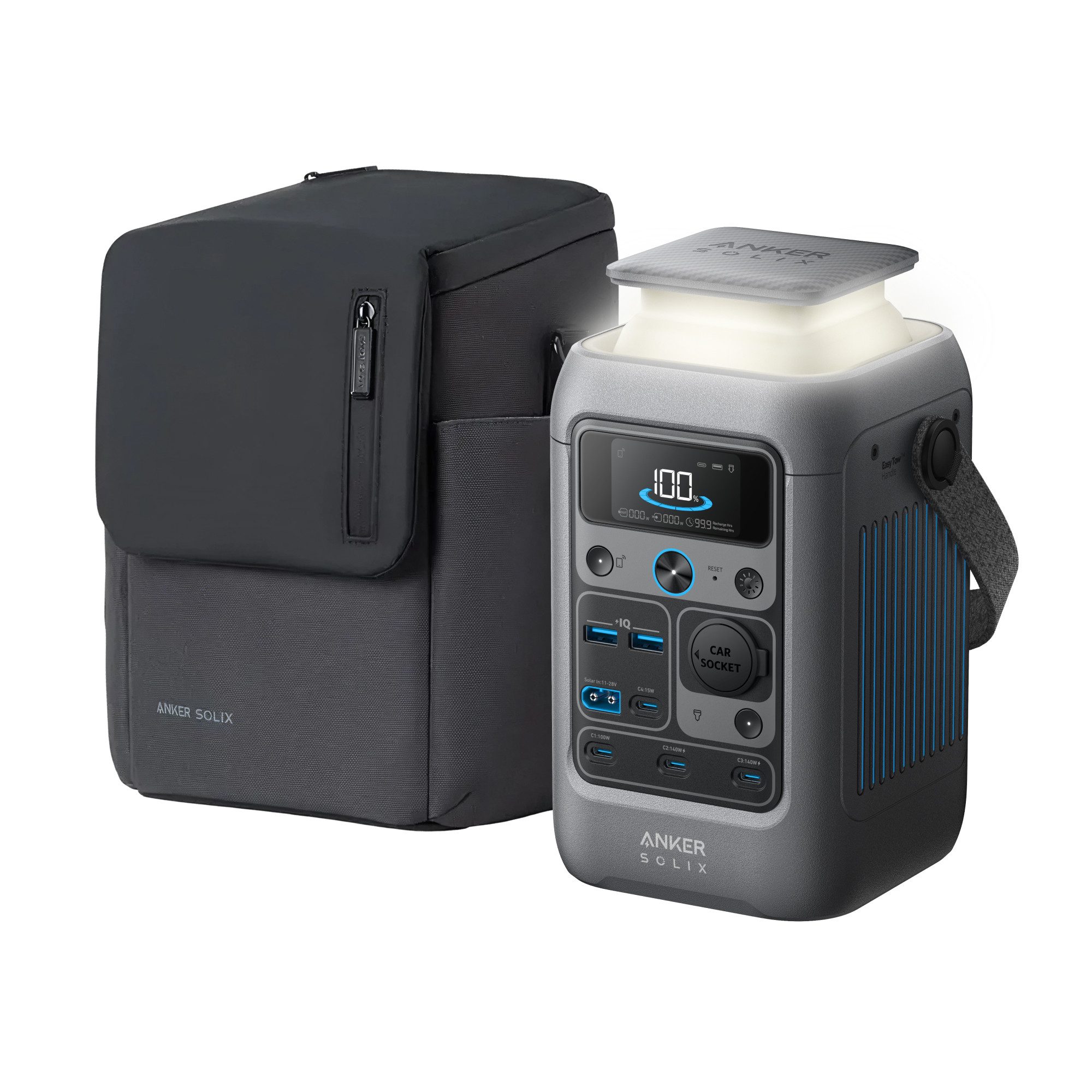 Anker Stromerzeuger Anker SOLIX C300 DC Powerbank 288Wh LiFePO4 mit Schutztasche, (1-tlg)