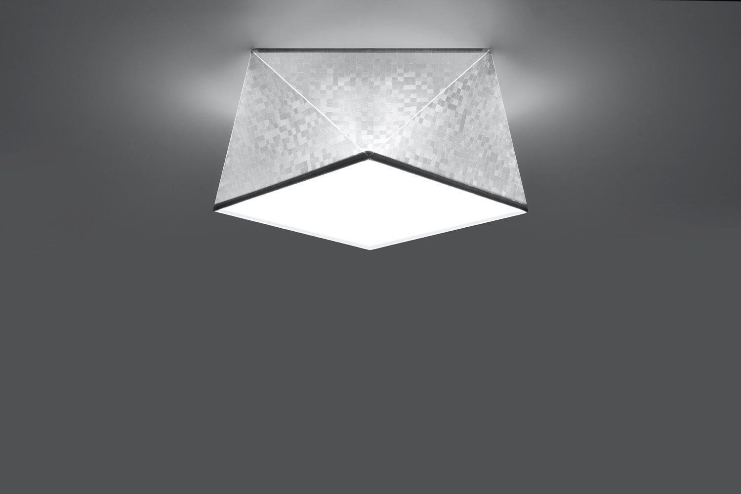 Deckenlampe ohne Leuchtmittel, Muster Grau LYNNDIE, Pixel dekorativ Schlafzimmer Licht-Erlebnisse Deckenleuchte Wohnzimmer