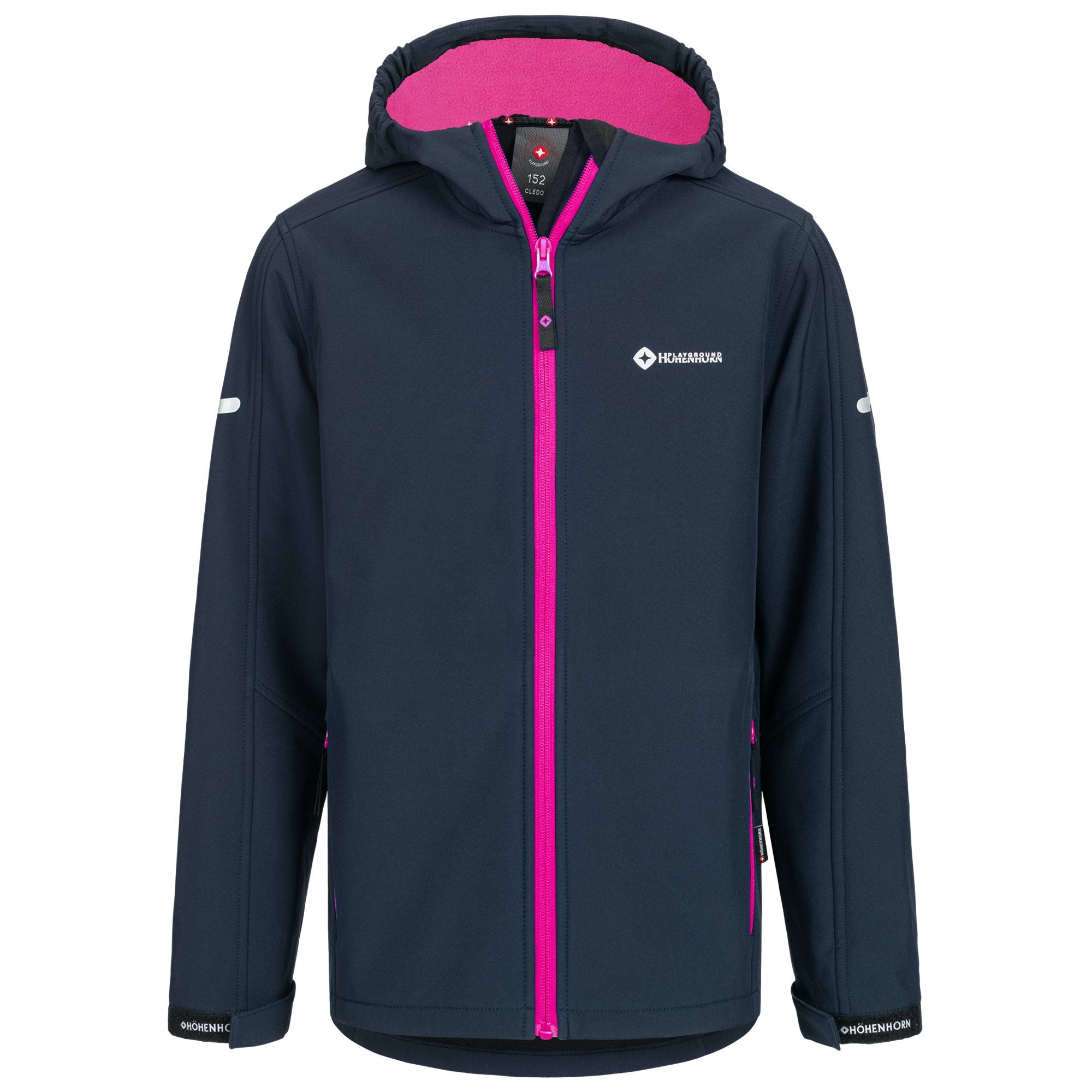 Softshelljacke Cledo Kinder Jacke Kids für Jungen und Mädchen Übergangsjacke Outdoor