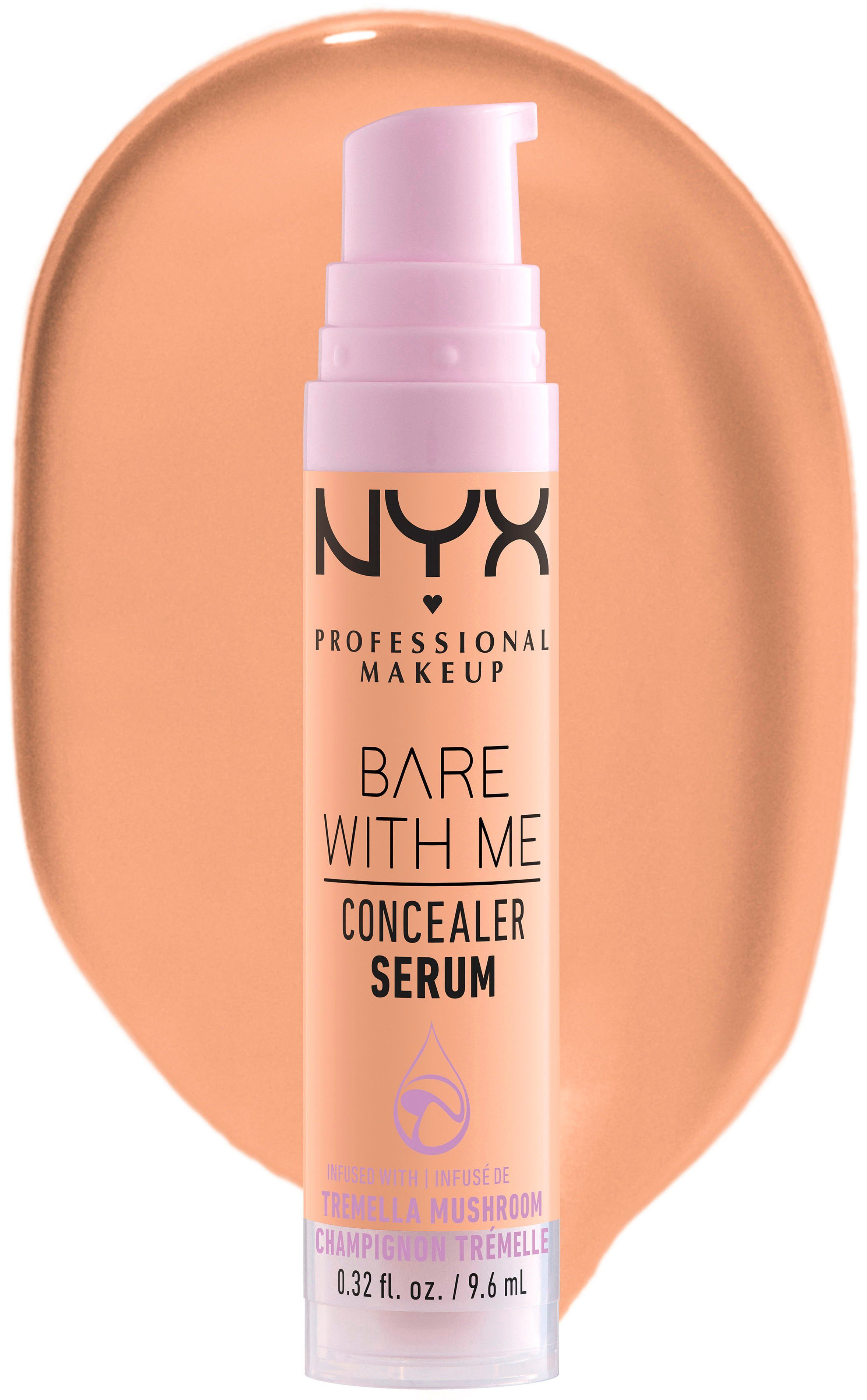 NYX PROFESSIONAL MAKEUP Concealer Bare With Me Concealer Serum, mittlere Deckkraft, kaschiert, rote oder entzündete Hautstellen