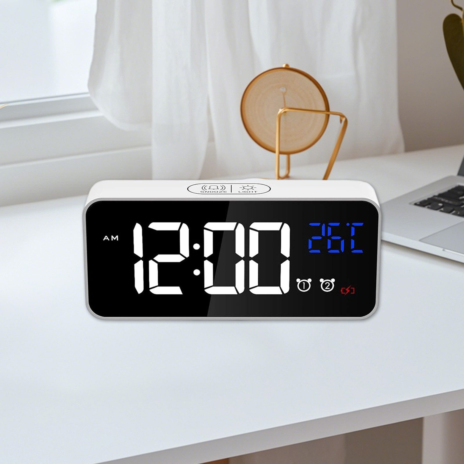 REDOM Wecker LED Musik-Wecker Digitaler Wecker Tischwecker Spiegelwecker mi günstig online kaufen