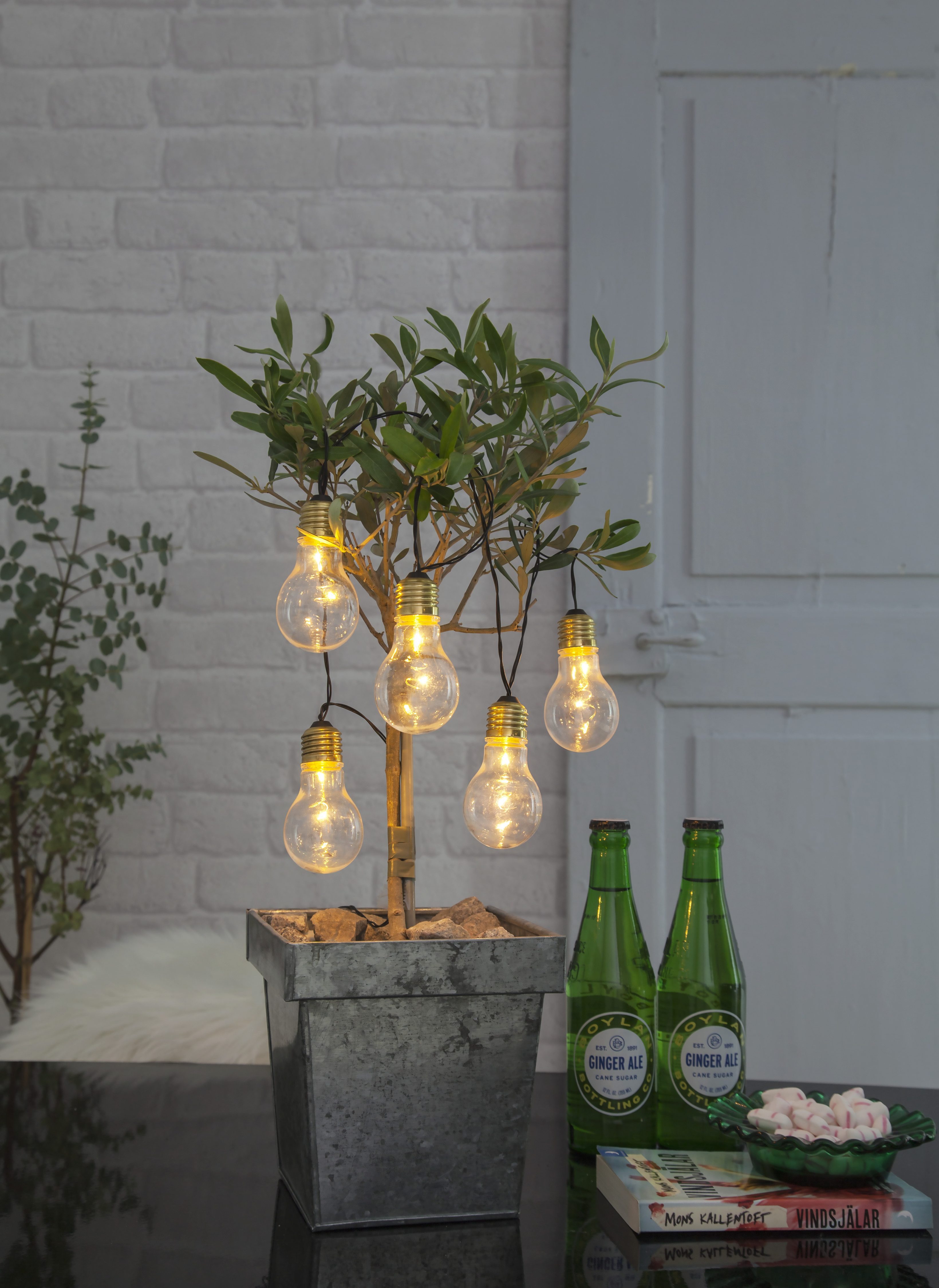 STAR TRADING LED-Lichterkette Glow, 5-flammig, ca.100 cm Länge, Batterie, Timer, Vierfarb-Karton