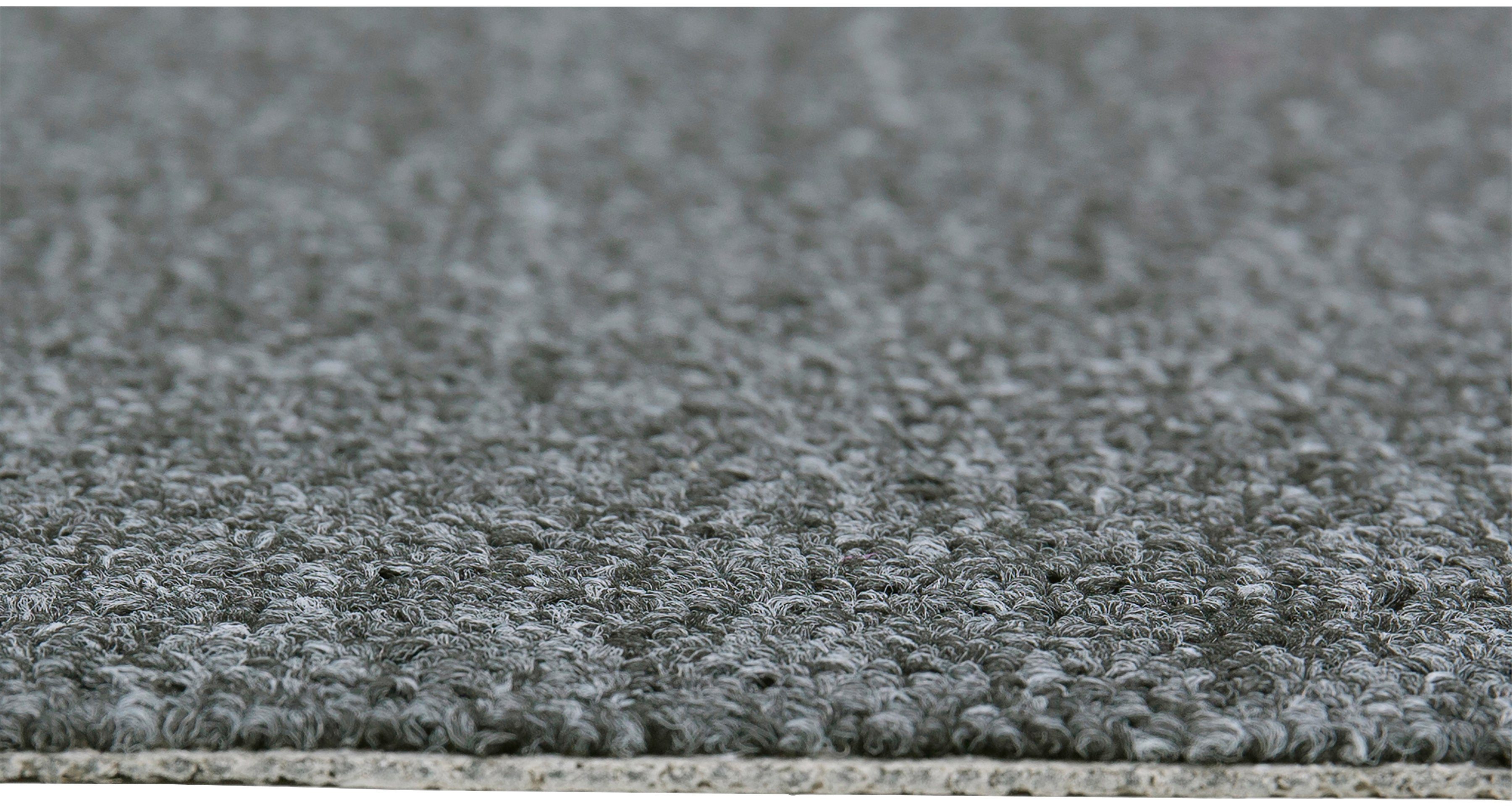 Teppichboden Coupon Feinschlinge Bob, Andiamo, rechteckig, Höhe: 4,5 mm, meliert, Breite 200, 400 oder 500 cm, strapazierfähig, pflegeleicht anthrazit
