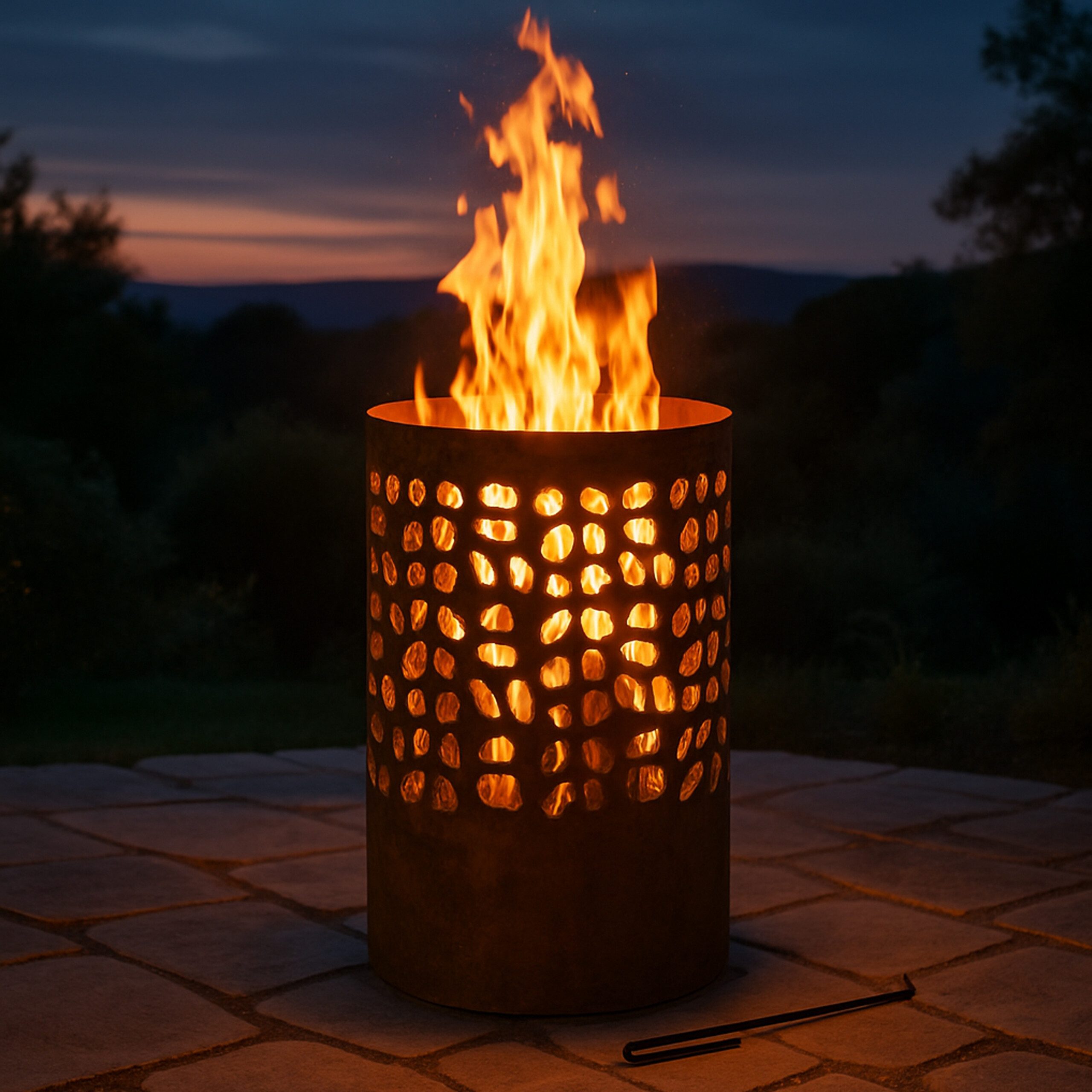 relaxdays Feuerkorb Feuertonne Rostoptik