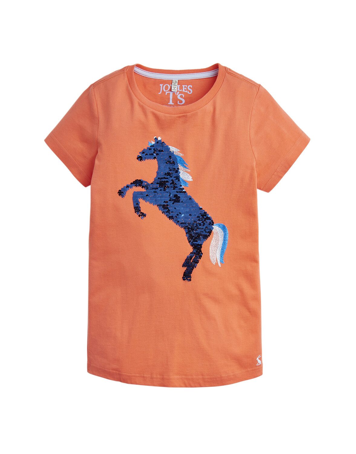 Tom Joule T-Shirt Tom Joule T-Shirt rosa mit Einhorn aus Wendepailletten