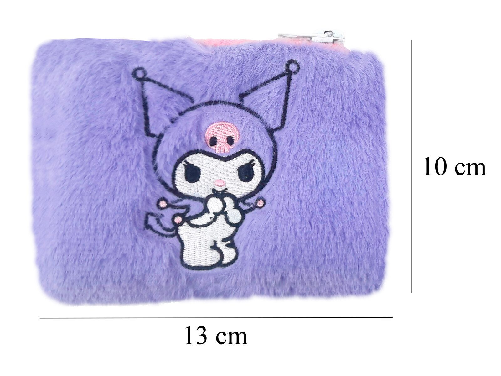 Hello Kitty Geldbörse - Kuromi Plüsch Geldbörse mit Karabiner Reißverschluss (1-tlg)