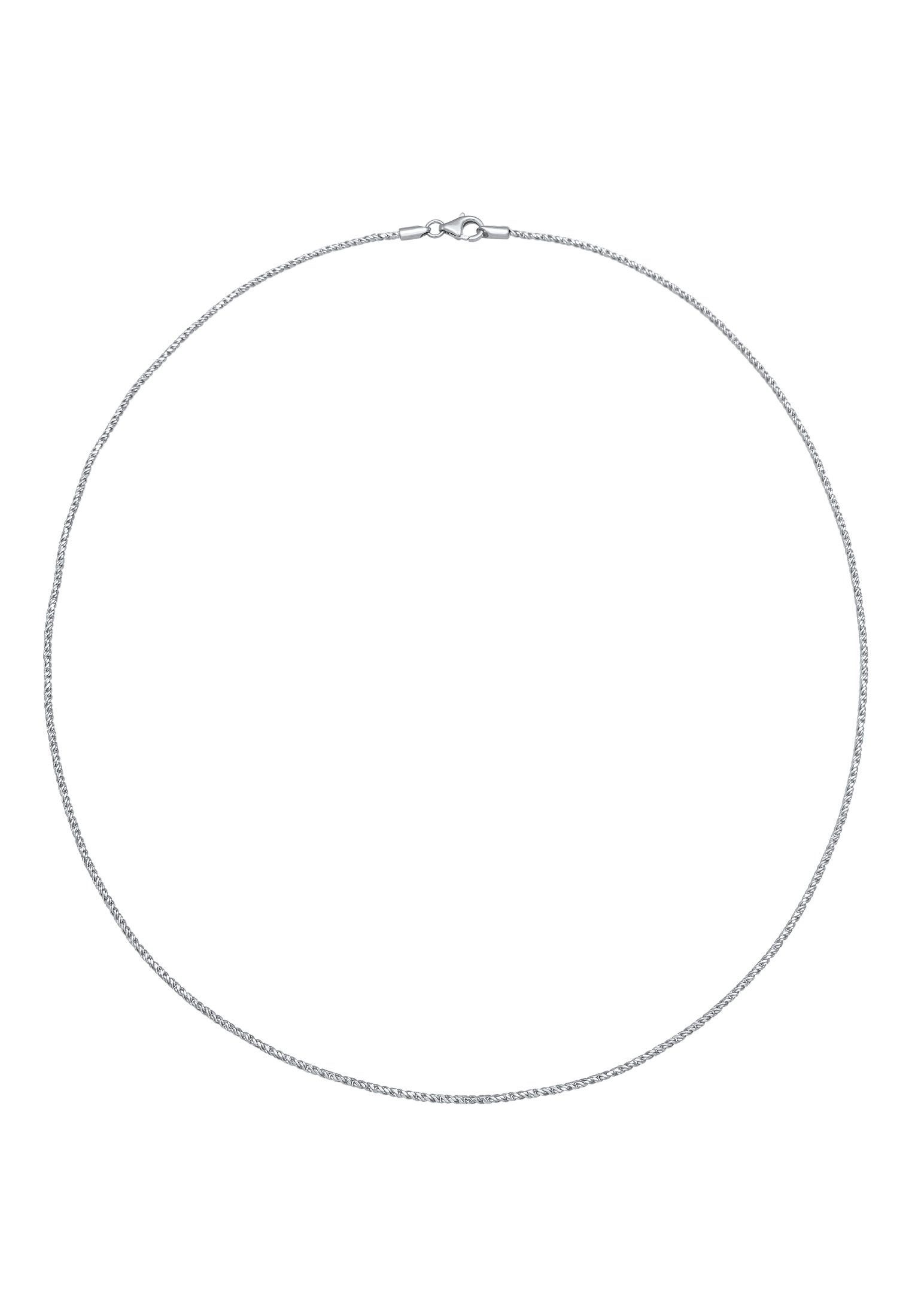 Kuzzoi Silberkette Herren Kordelkette Gedreht Fein ca.2 mm 925 Silber