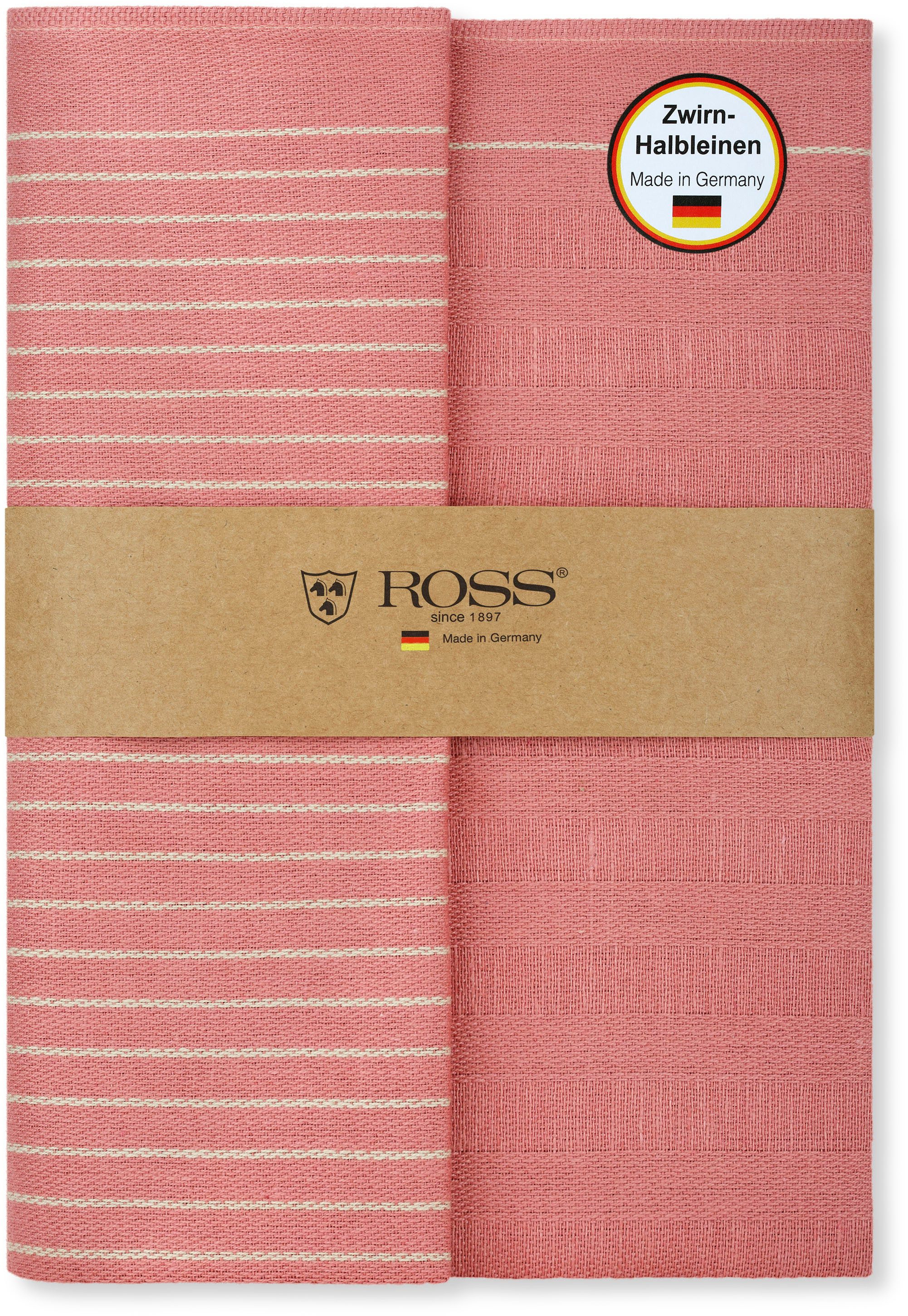 ROSS Geschirrtuch Geschirrtücher 2er-Set 927 2x HL + Banderole, (Set, 2-tlg., 2er-Set mit Banderole), Zwirn- Halbleinen – Bild 4 von 5