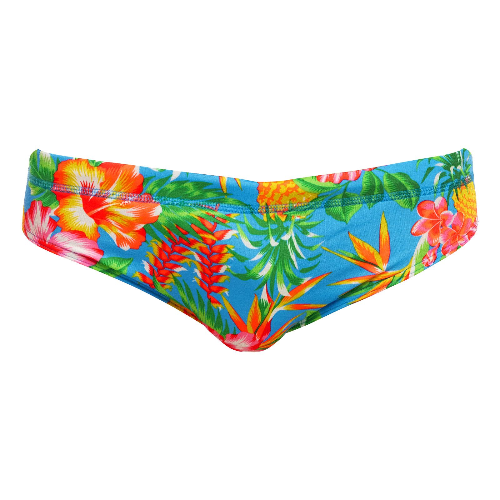 Funky Trunks Badeslip Brief Blue Hawaii aus schnelltrocknendem C-Infinity Material