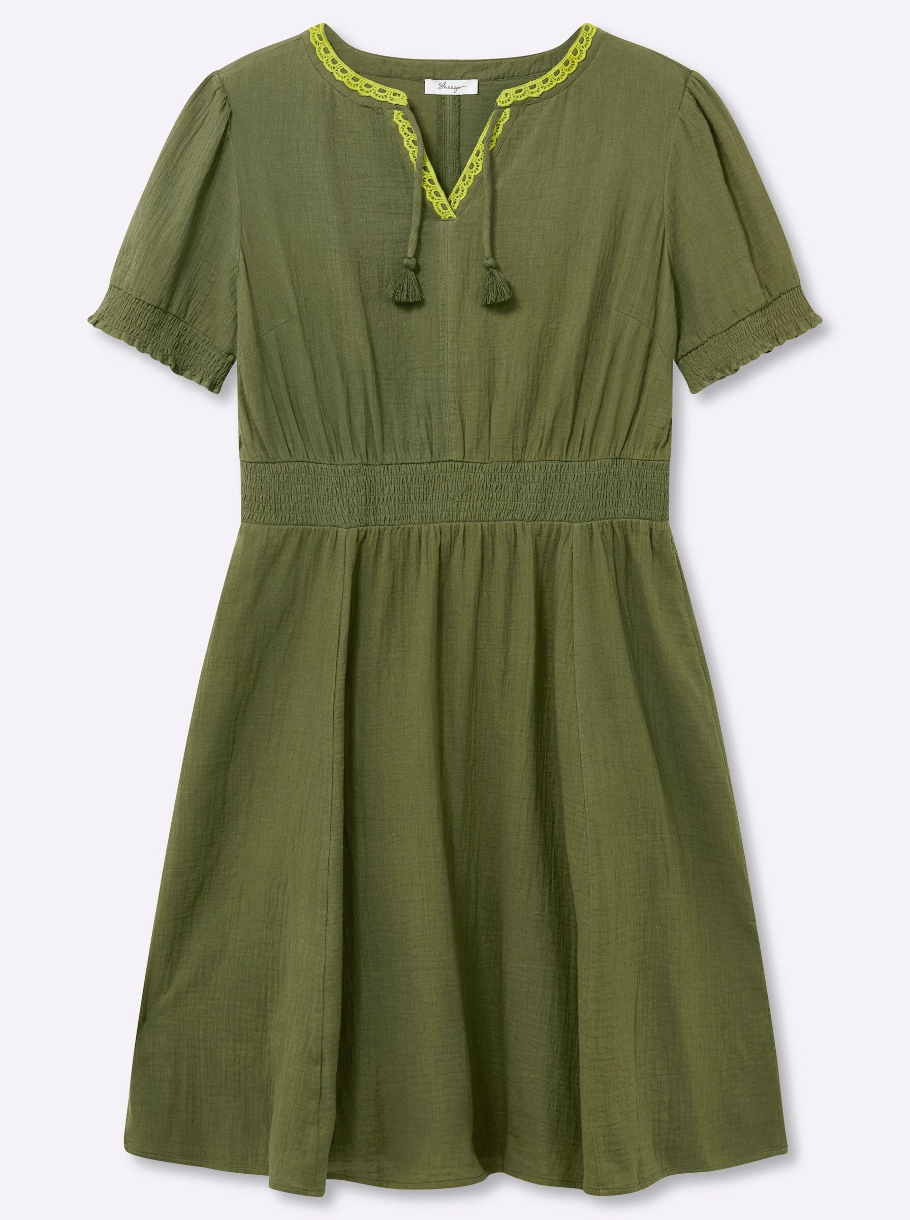 Sheego Etuikleid Kleid Kurzarm