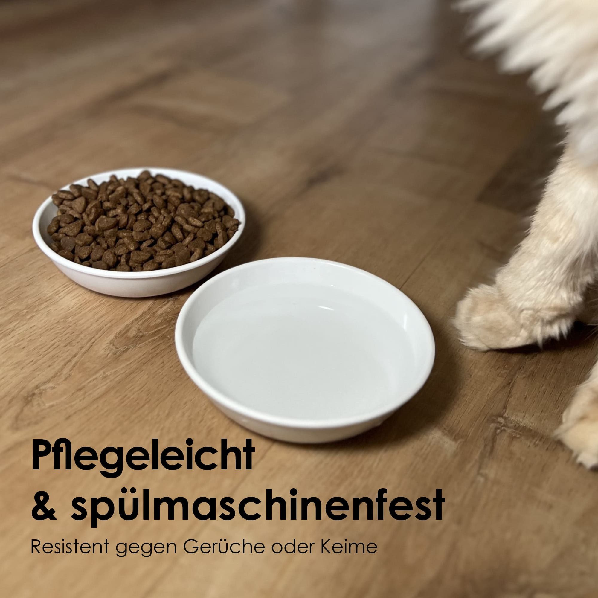 LucyBalu Futternapf LucyBalu Futternapf für Katzen »Melamin Schälchen« 2er Set, Melamin, ∅ 13,4 cm