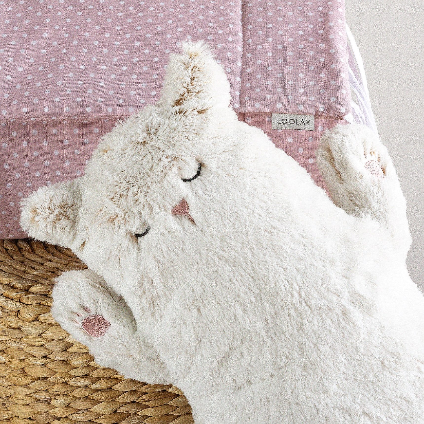 Loolay Bettnestchen 2026 TREND Muster Babybett BETTUMRANDUNG 420, 360, 210, 180 x 30cm, (Neugeborene Baby Erstausstattung PREMIUM Geschenk HASE, ROSE, IGEL, HERZ, Bärchen, Babybett Umrandung Kopfschutz Nestchen Babynest für Mädchen und Junge), 100% Europäische Stoffe und Kleinserien-Nähen! Geschenk!